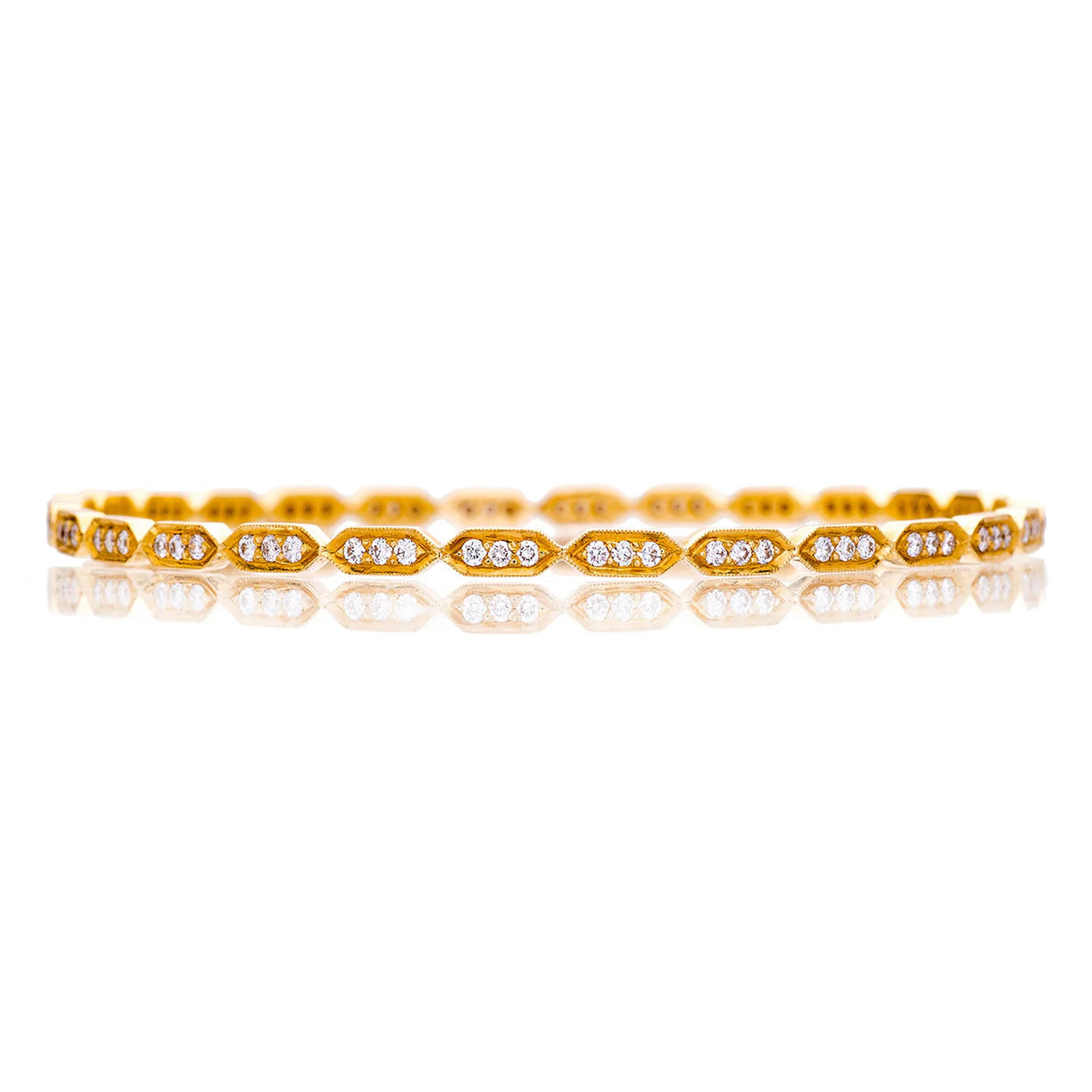Sethi Couture Diamond Deco Bangle - Elegant Women's Jewelry for Parties, Weddings & Special Occasions