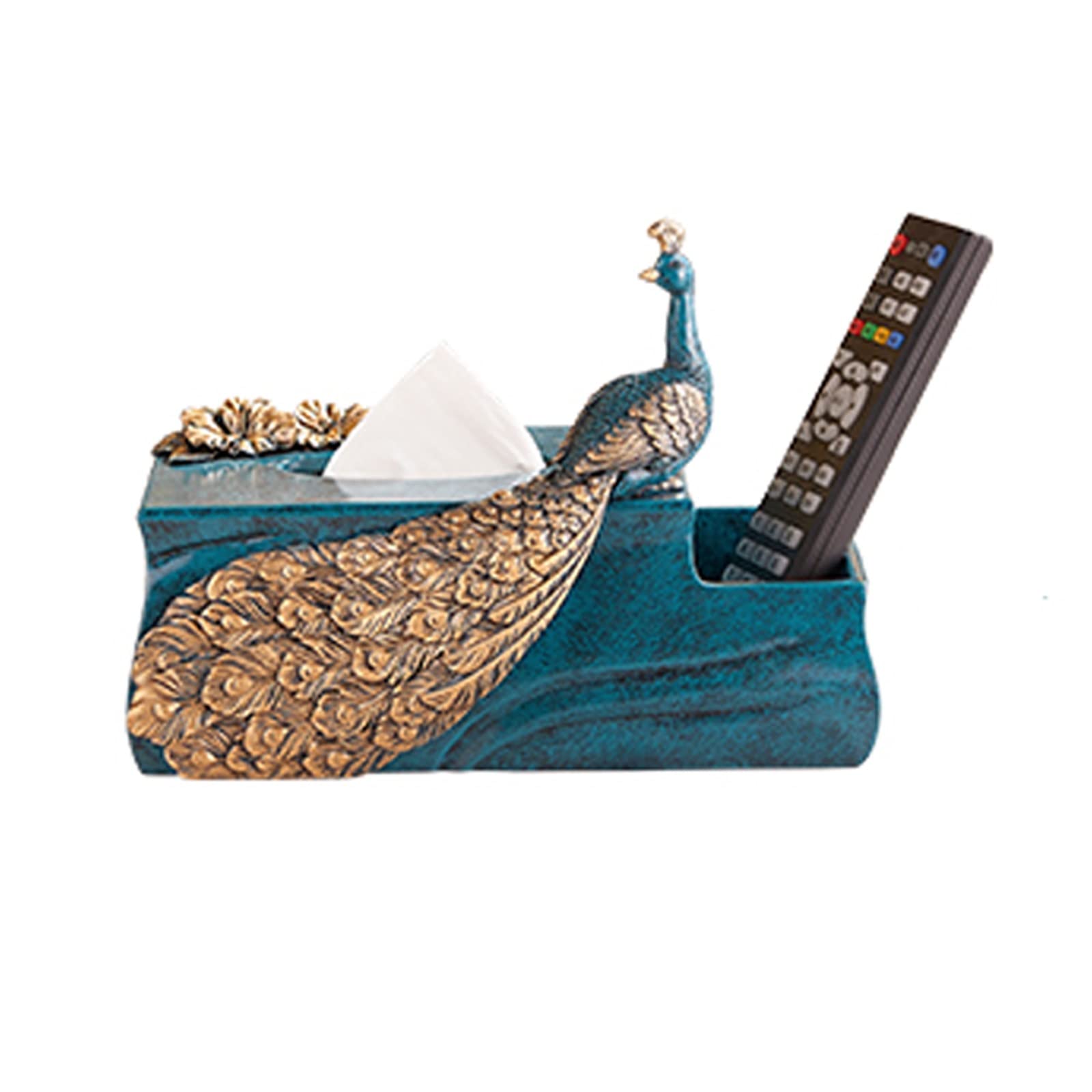 Multifunctional Tissue Box Holder with Storage - Decorative Pen Organizer & Remote Control Holder for Home, Office, Restaurant - Stylish Tissue Box Cover for Desk Organization and Home Decor