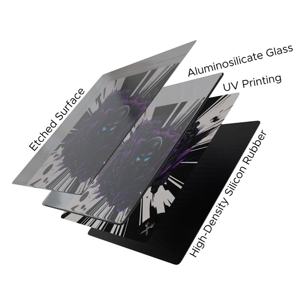 Tenta X Cataclysm Glass Gaming Mousepad - Limited Edition for PC & Mac - Smooth Glide for Esports & Office Work