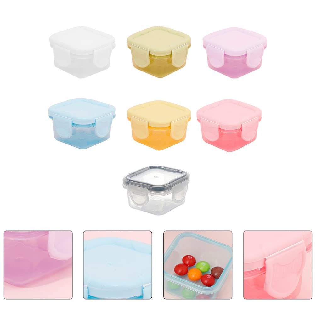 Cabilock 7-Piece Mini Glass Terrarium Containers for Snacks, Condiments & Sauces – Airtight Food Storage Jars for Kitchen, Picnics & Party Serving