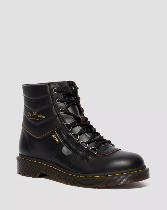KAMIN BLACK VINTAGE SMOOTH LEATHER BOOTS FOR MEN - CLASSIC ANKLE BOOTS FOR CASUAL WEAR & OUTDOOR ADVENTURES
