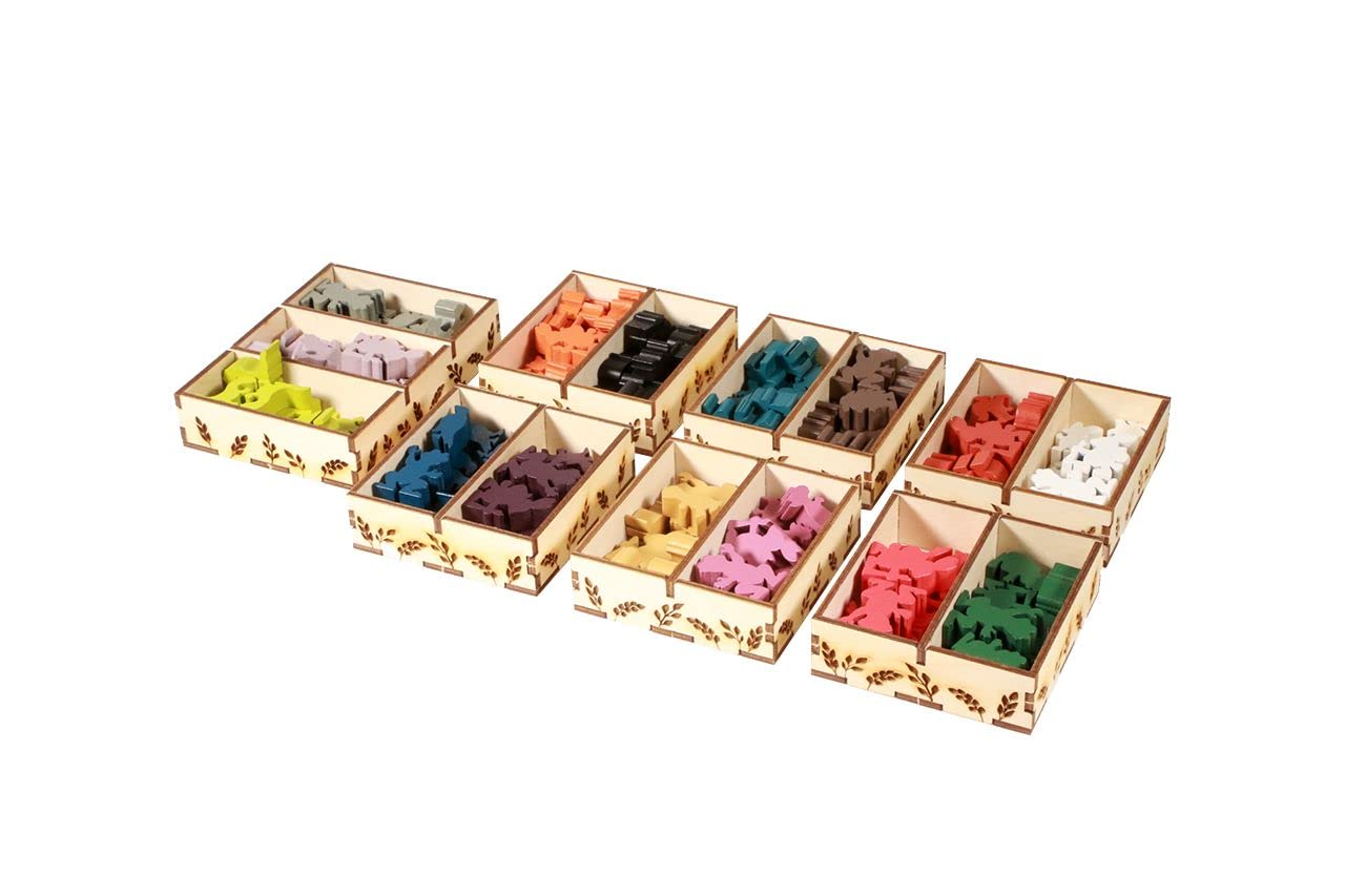 Everdell Board Game Organizer - Wooden Storage Box with Adjustable Trays for Tokens, Coins & Cards | Compatible with The Broken Token | Perfect for Game Night Organization & Component Protection