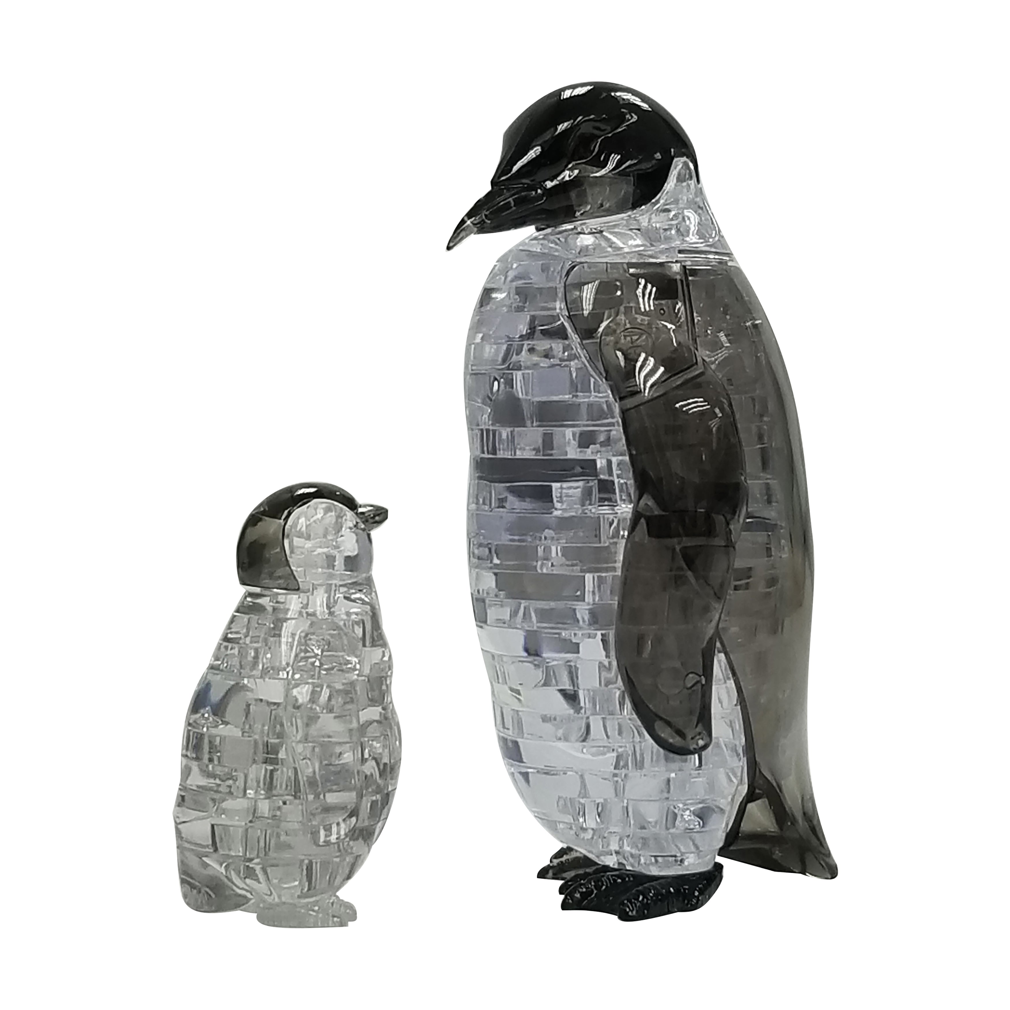 3D Crystal Puzzle - Penguin and Baby: 43-Piece Challenging Brain Teaser for Adults & Kids | Fun Family Game Night Activity & Educational STEM Toy