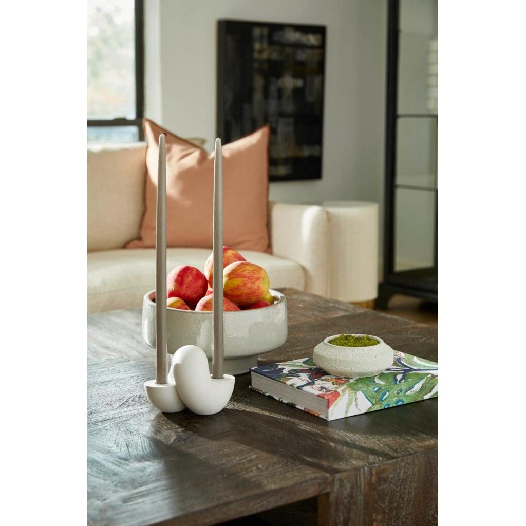 Cyan Design 11772 Elevated Bowl - Shellish Grey - Medium Size - Perfect for Home Decor, Dining Table Centerpiece & Modern Kitchen Serving