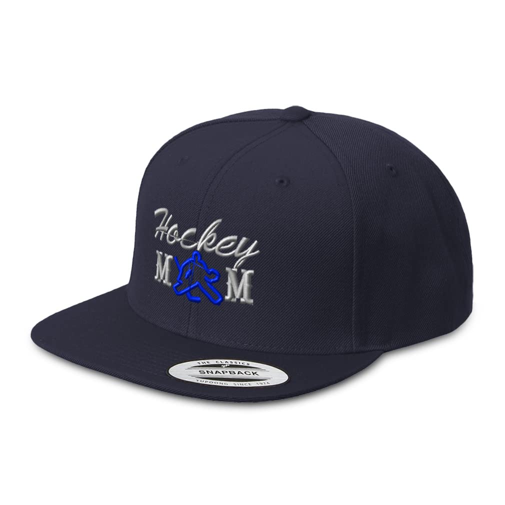 Speedy Pros Snapback Hats for Men & Women - Adjustable Hockey Mom Baseball Cap with Acrylic Flat Bill - Perfect for Sports Games, Outdoor Activities & Casual Wear