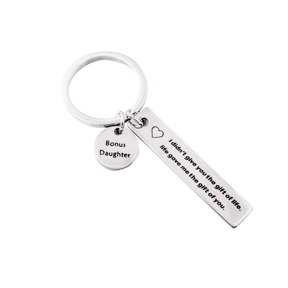 Bonus Daughter Keychain - Thoughtful Stepmother Gift for Bonus Mom - Perfect for Mother's Day, Birthdays & Special Occasions