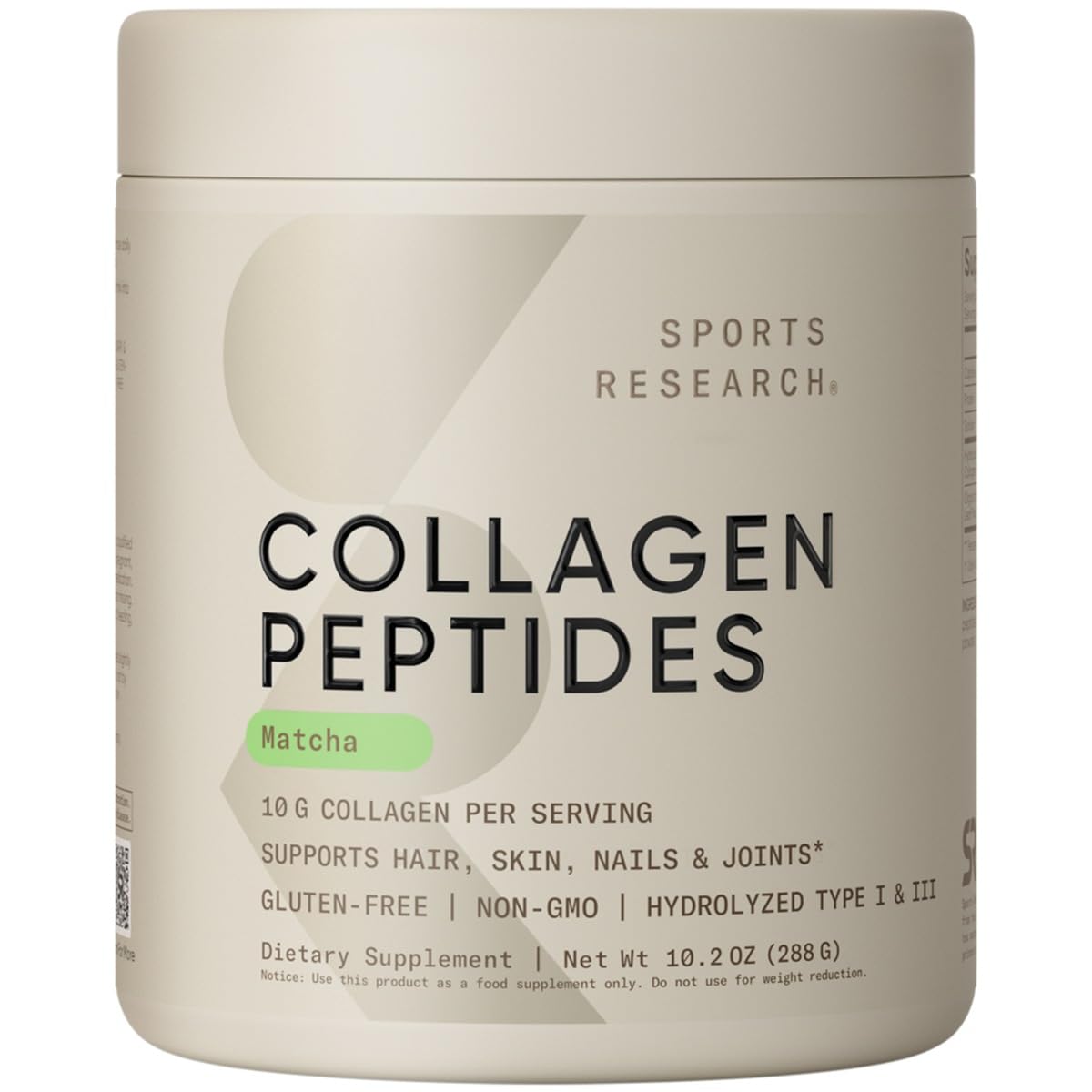 Premium Collagen Peptides Powder with Organic Japanese Matcha Green Tea - Hydrolyzed Collagen Protein Supplement for Skin, Hair & Joint Support - Gluten Free, Non-GMO, Sugar Free - Perfect for Smoothies, Coffee & Baking Recipes