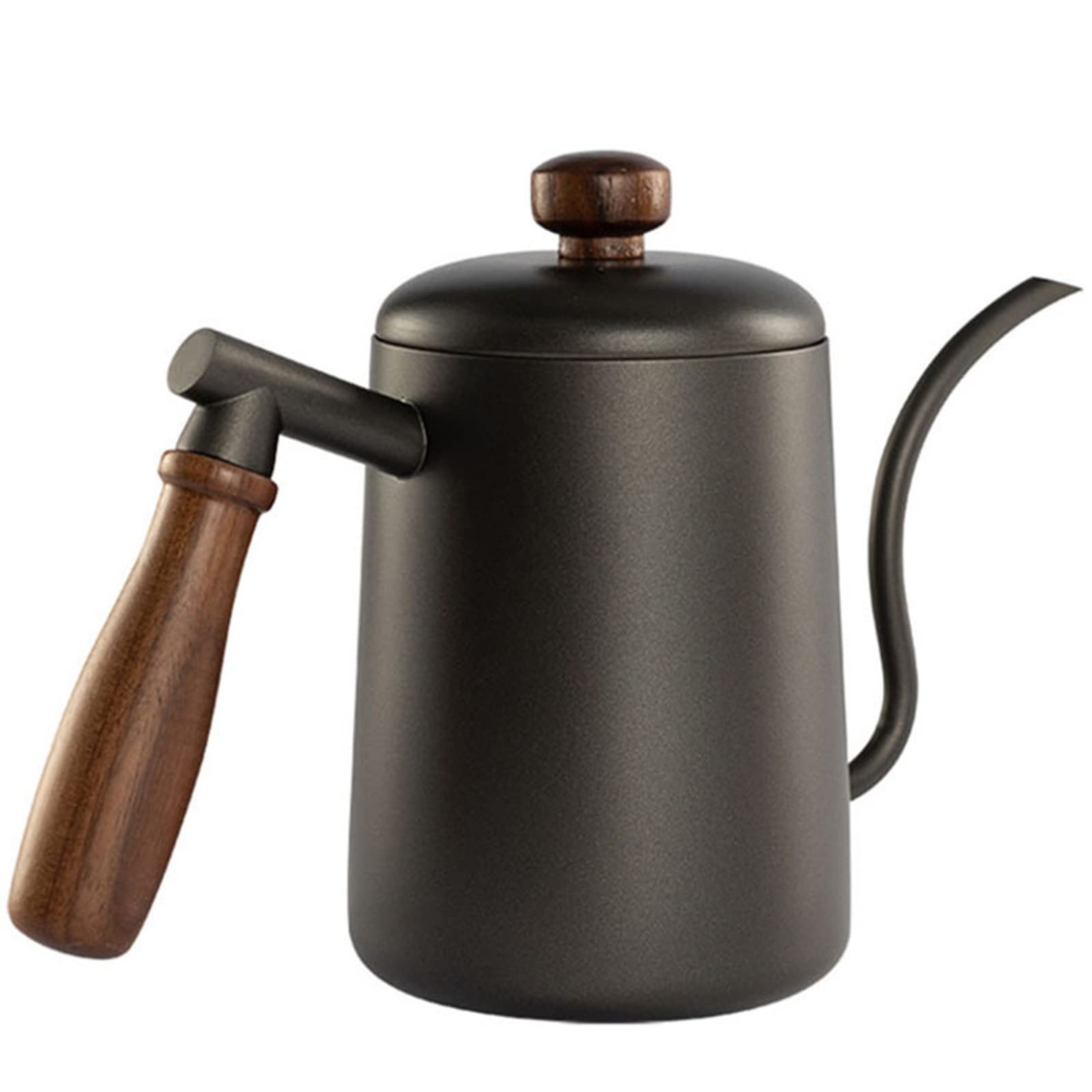 Premium Stainless Steel Gooseneck Tea Kettle - 20oz/600ML Pour Over Coffee Kettle with Long Spout & Ergonomic Wooden Handle - Perfect for Barista-Style Drip Coffee, Tea Brewing, and Pour Over Techniques at Home or Cafe