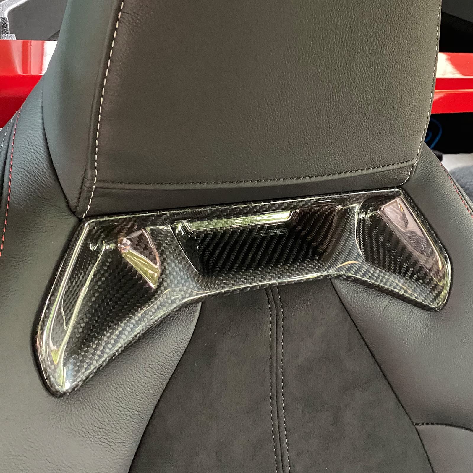 Toyota Supra GR A90 A91 MK5 Carbon Fiber Seat Backrest Cover (2018-2024) - 2-Piece Black Interior Trim Set | Real Carbon Fiber Upgrade for Enhanced Style & Protection
