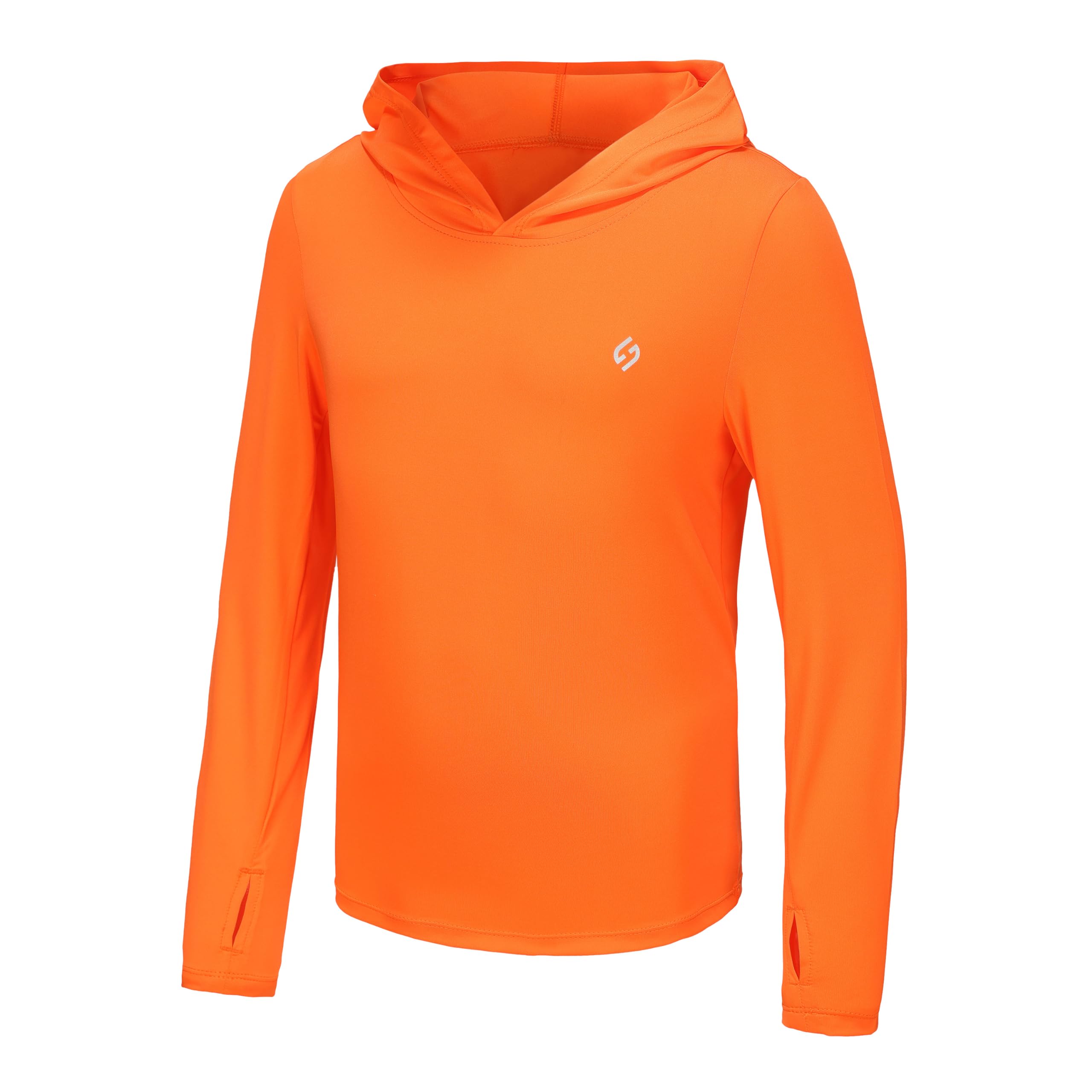 HODOSPORTS UPF 50+ Boys Long Sleeve Rash Guard Swim Shirt - Sun Protective Hooded Swimwear for Kids, Perfect for Swimming, Hiking, Beach & Outdoor Water Activities