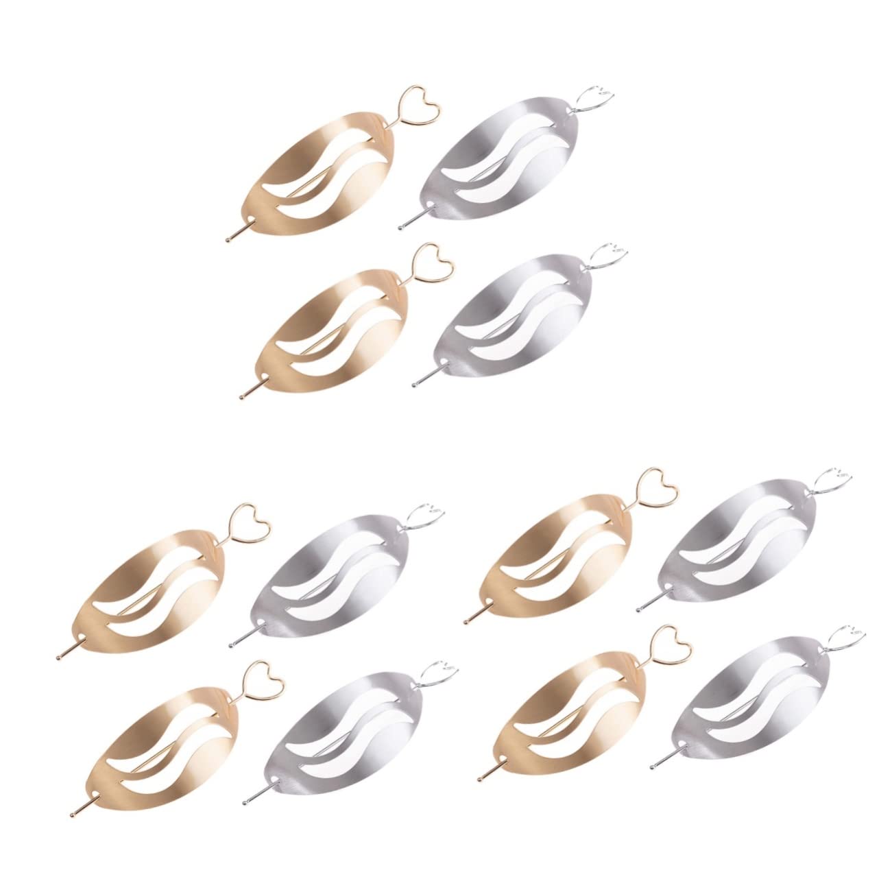 Beaupretty 12 Pcs Wavy Cutout Hair Clips for Women - Hair Styling Tools, Round Hair Clips, Ponytail Holders, Bun Clips & Hair Accessories - Perfect for Updos, Ponytails, Buns & Everyday Hairstyles
