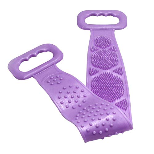 Long Handle Bath Brush for Back Exfoliating & Cleansing - Body Scrubber with Soft Bristles for Dead Skin & Dirt Removal - 62x11cm Light Purple - Perfect for Shower, Spa & Deep Cleaning Hard-to-Reach Areas