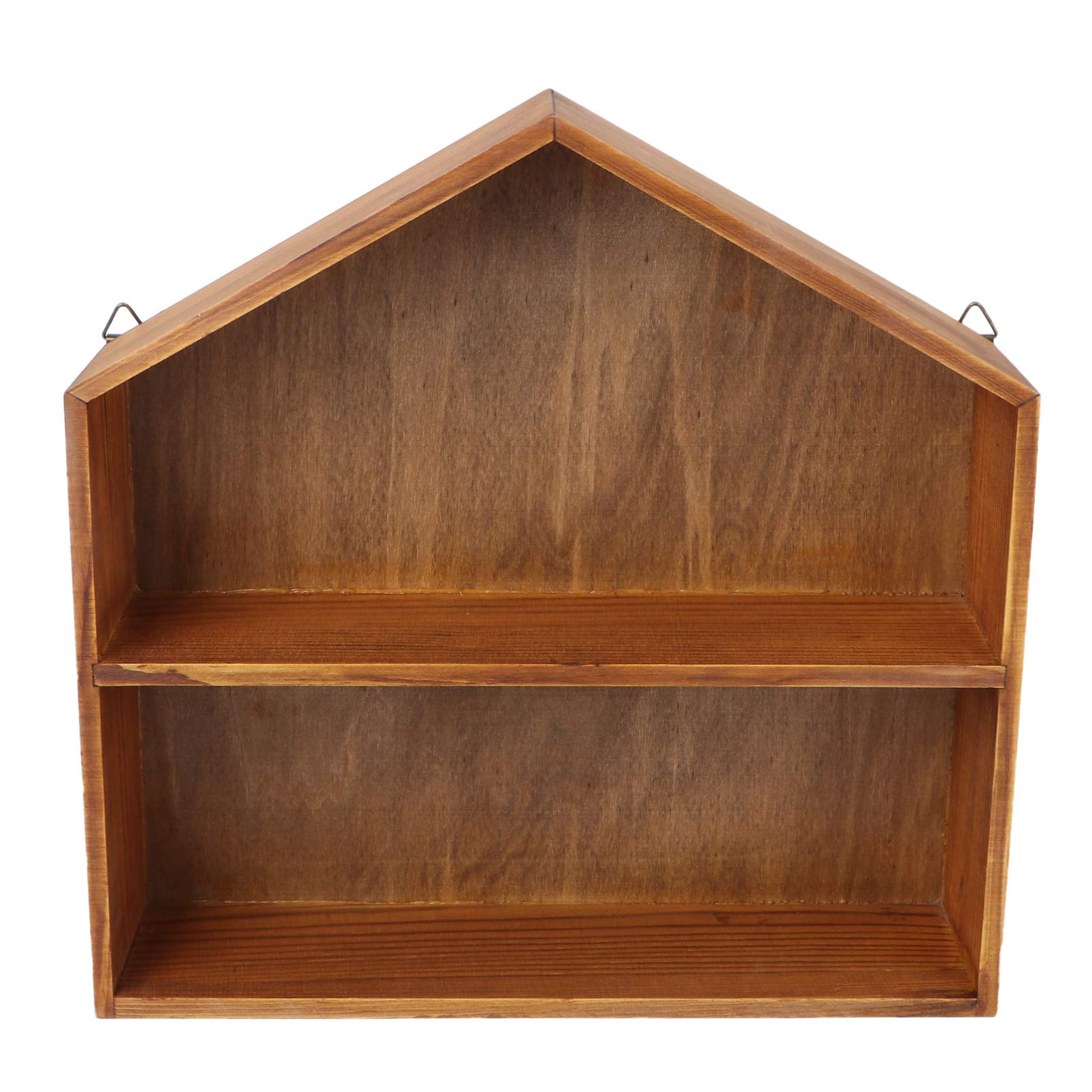 Kisangel Wooden Toy Storage Organizer - House-Shaped Shadow Cubby Box Display Shelf for Mini Toys, Figures & Books | 30x30cm Kids Room Decor, Nursery Bookcase & Playroom Storage Solution