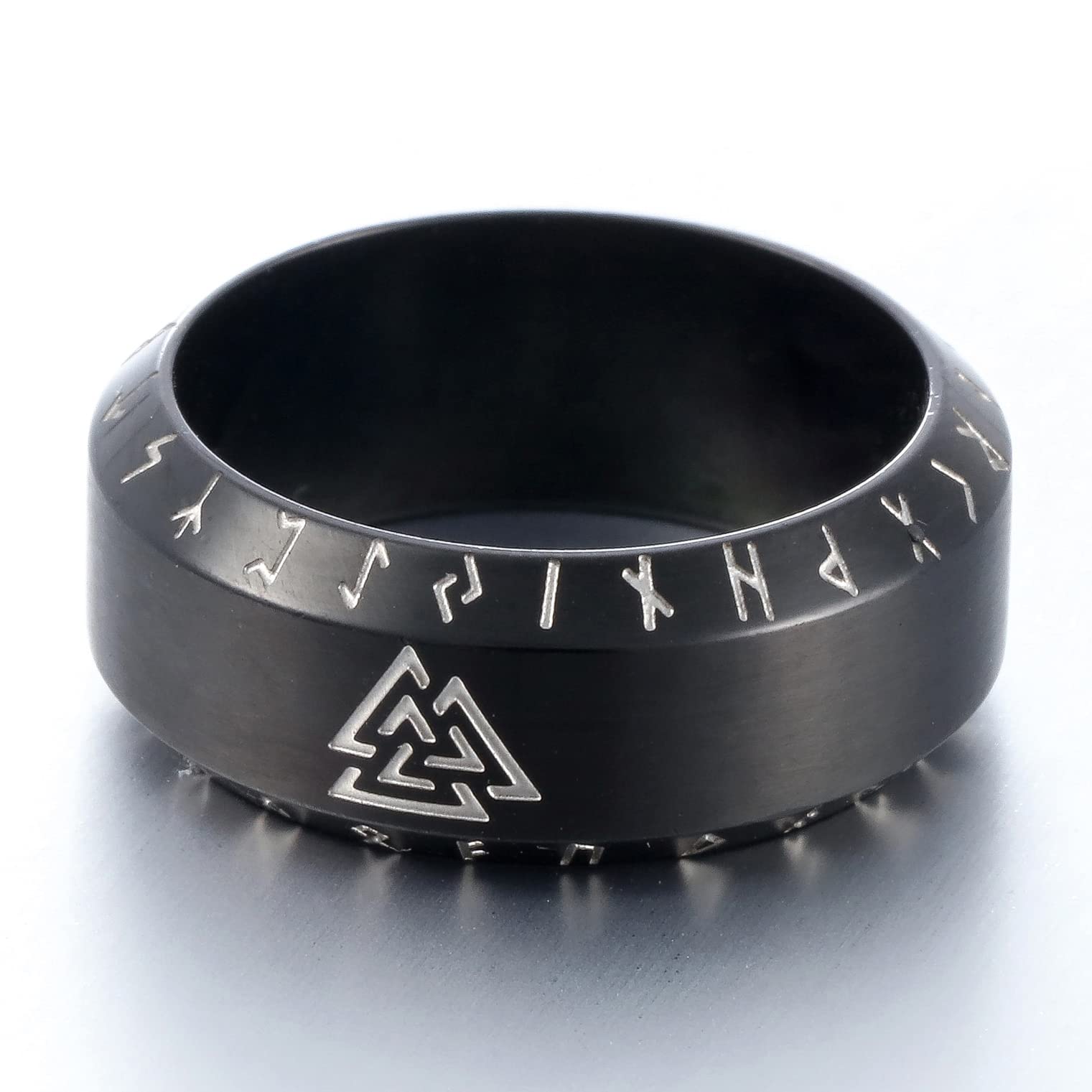 Viking Ring for Men & Women - Stainless Steel Norse Jewelry - Perfect for Cosplay, LARP, and Medieval Fashion Accessories