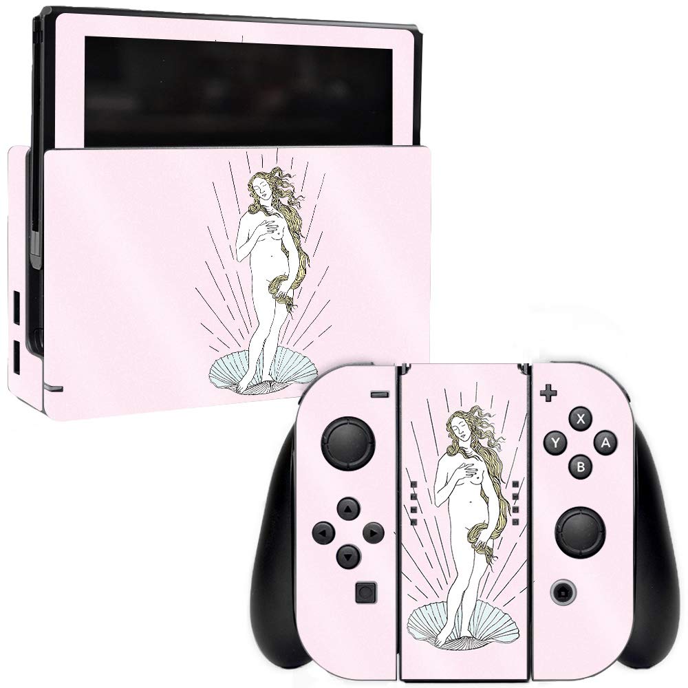MightySkins Glossy Glitter Skin for Nintendo Switch - Chic Venus | Protective Durable High-Gloss Cover | Easy to Apply & Remove | Made in USA | Perfect for Gaming, Travel & Customization