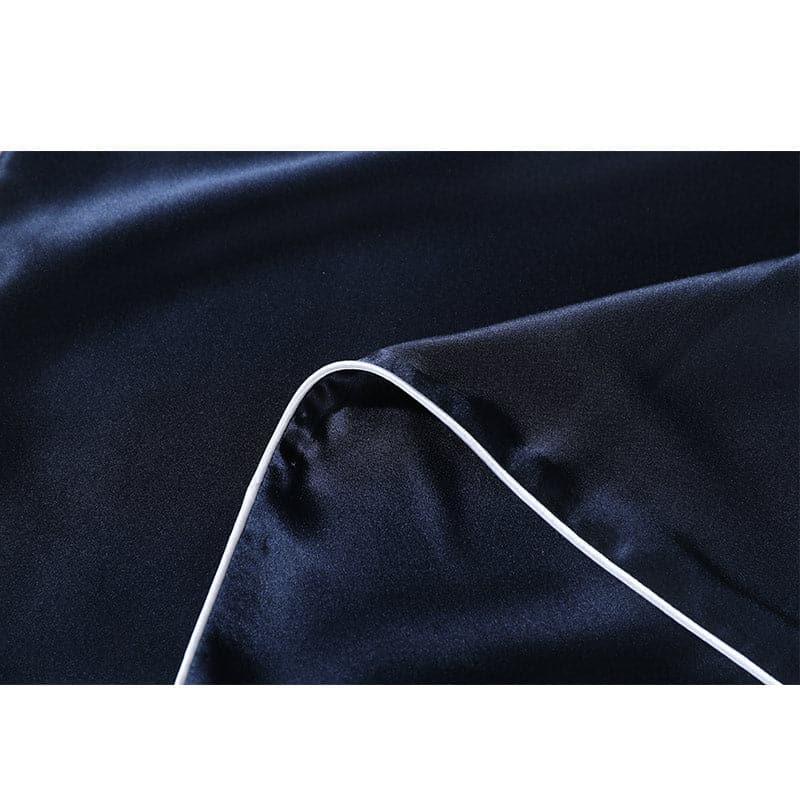 19 Momme 100% Pure Silk Pillowcase with Piping - Luxury Hypoallergenic & Breathable for Hair & Skin Care - Perfect for Bedroom, Travel & Gift Giving