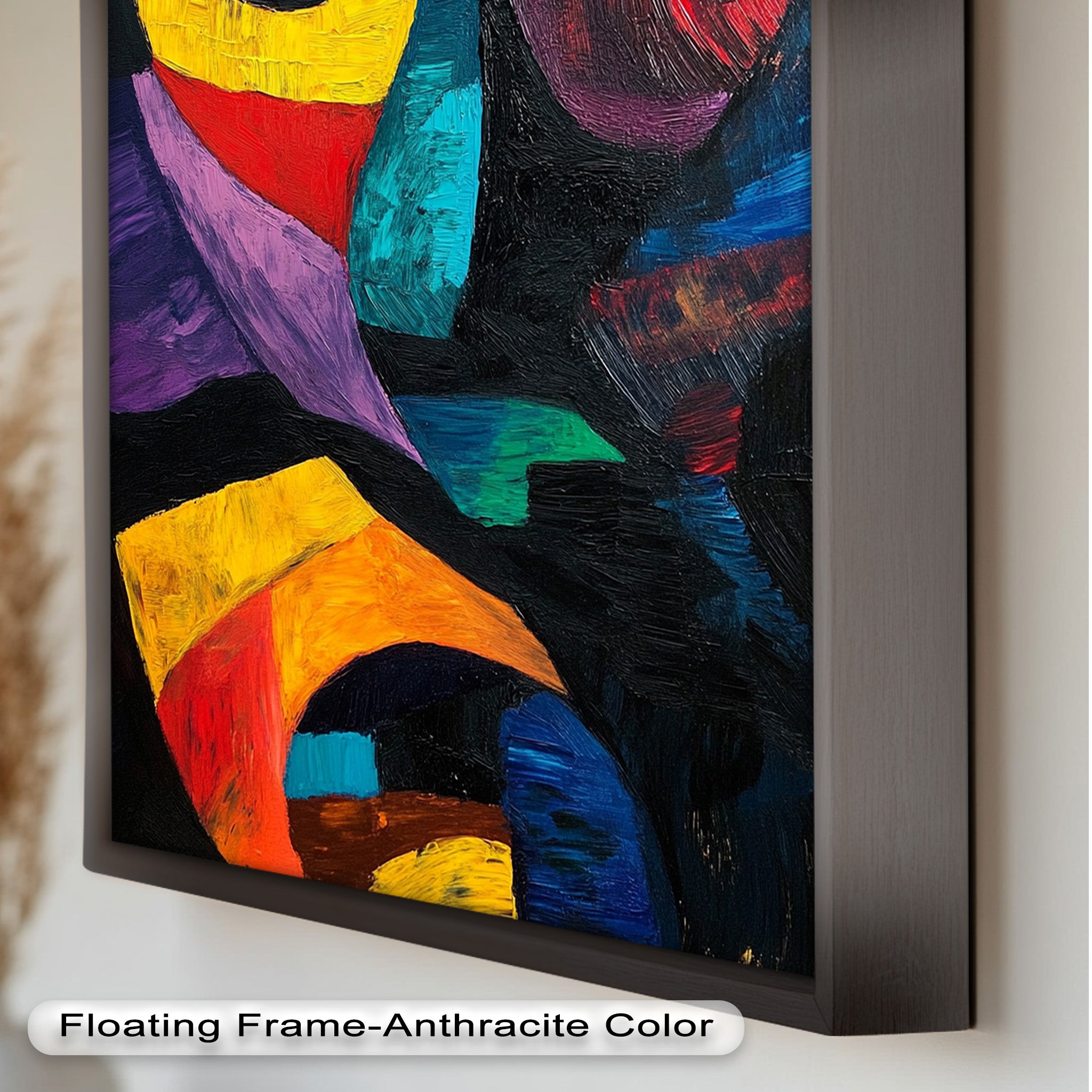 Abstract Eye Expression Fauvism Oil Painting - Modern Wall Art for Living Room, Bedroom & Office Decor