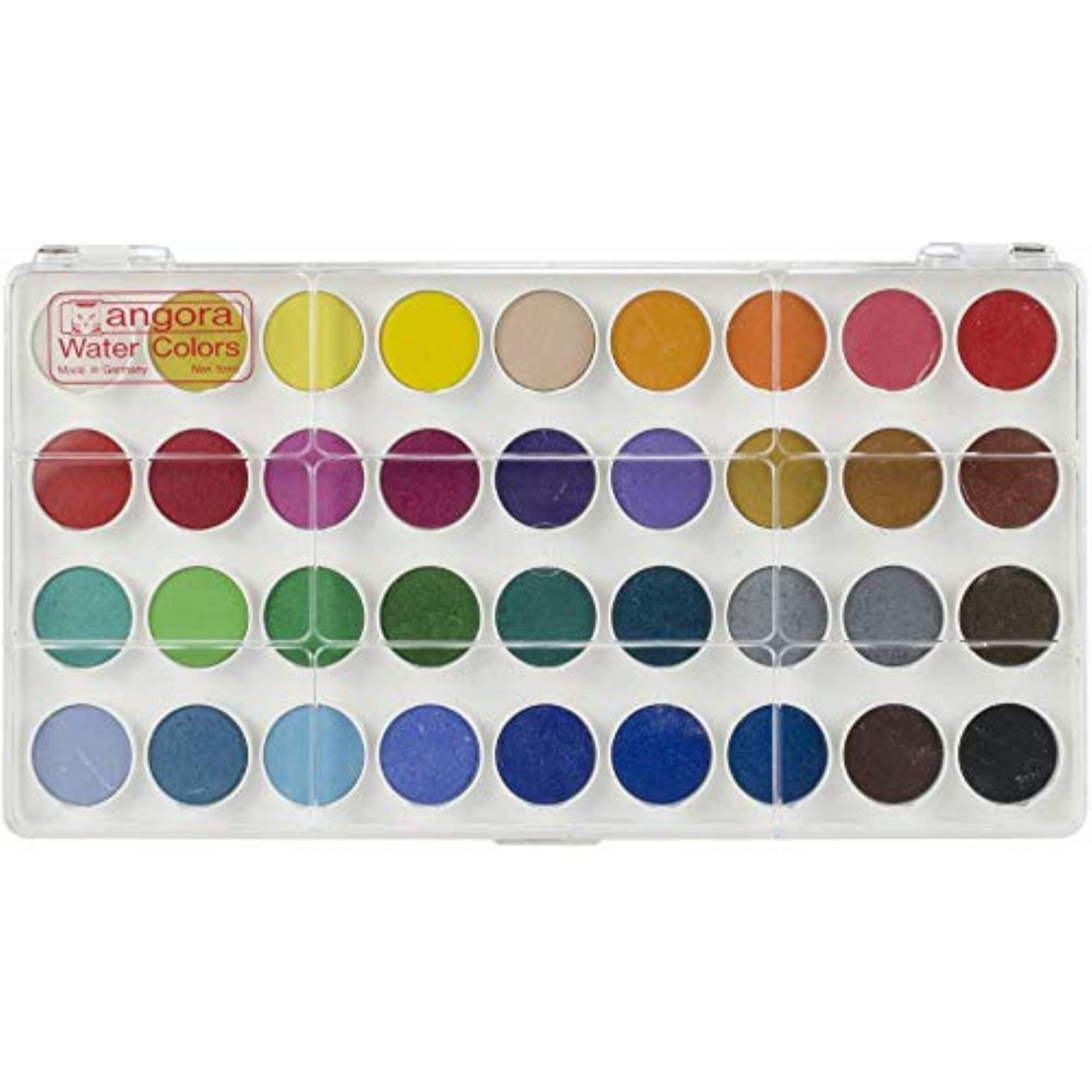 Angora 36 Pan Watercolor Paint Set - Professional Artist Grade Watercolors for Painting, Sketching & Illustration | Perfect for Beginners, Students & Artists