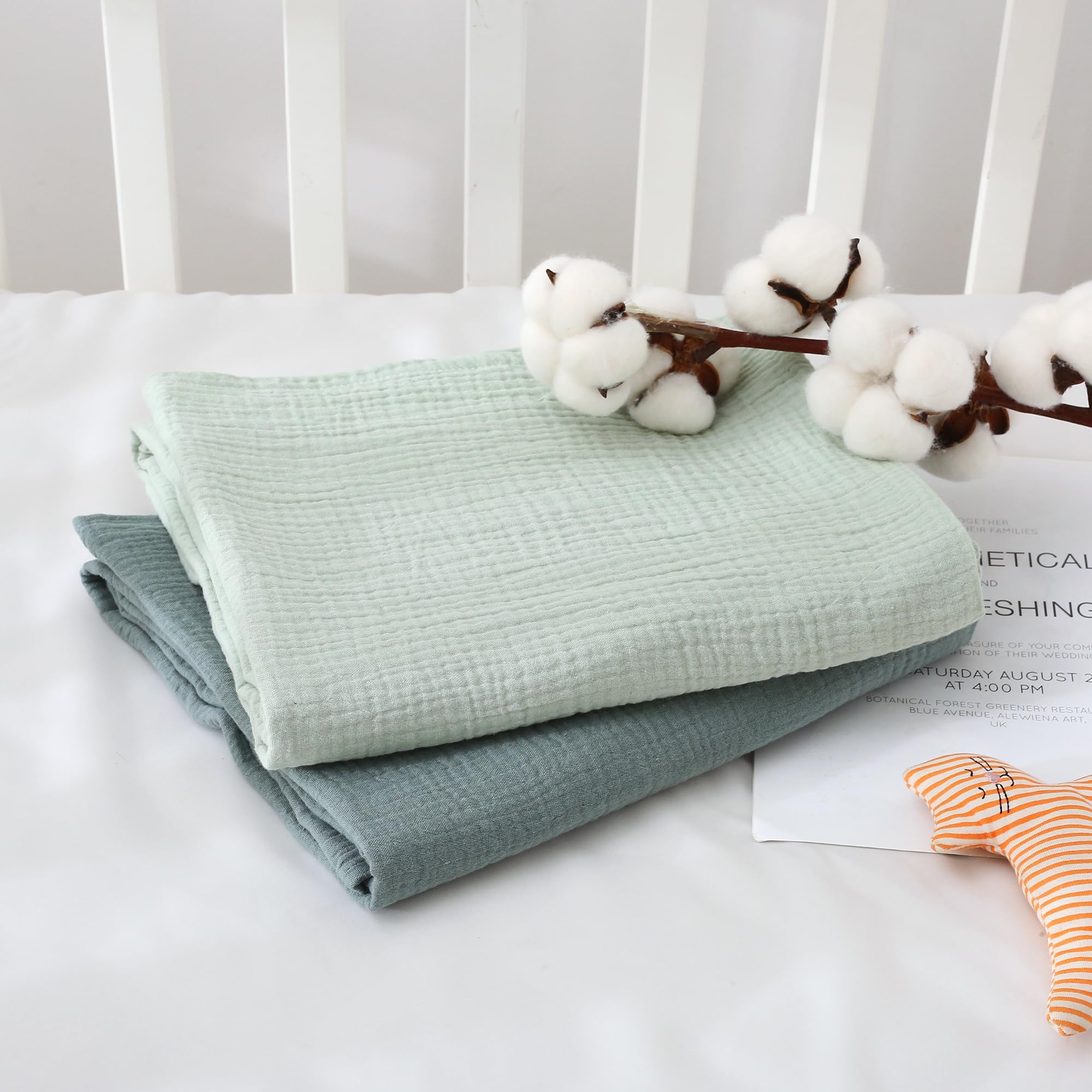 **DaysU Muslin Baby Swaddle Blanket - 2 Pack, 47