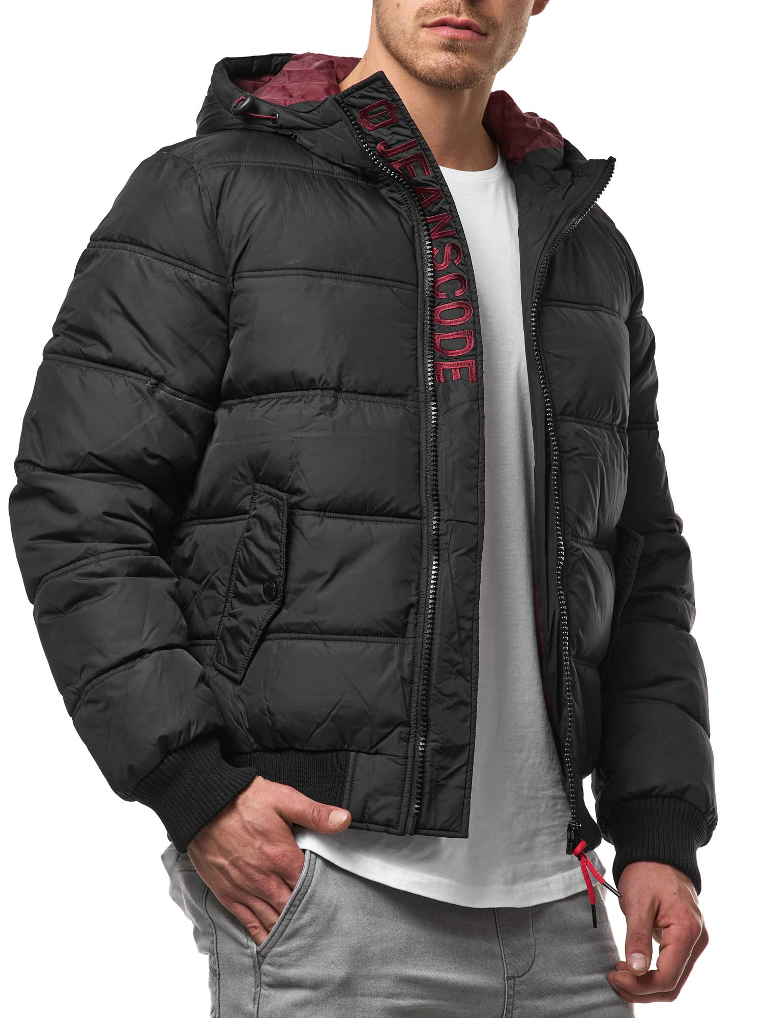 Men's Indicode Adrian ZA Quilted Jacket - Lightweight Down Alternative Puffer Coat for Winter | Warm Fashionable Outerwear for Casual Wear, Outdoor Activities & Travel
