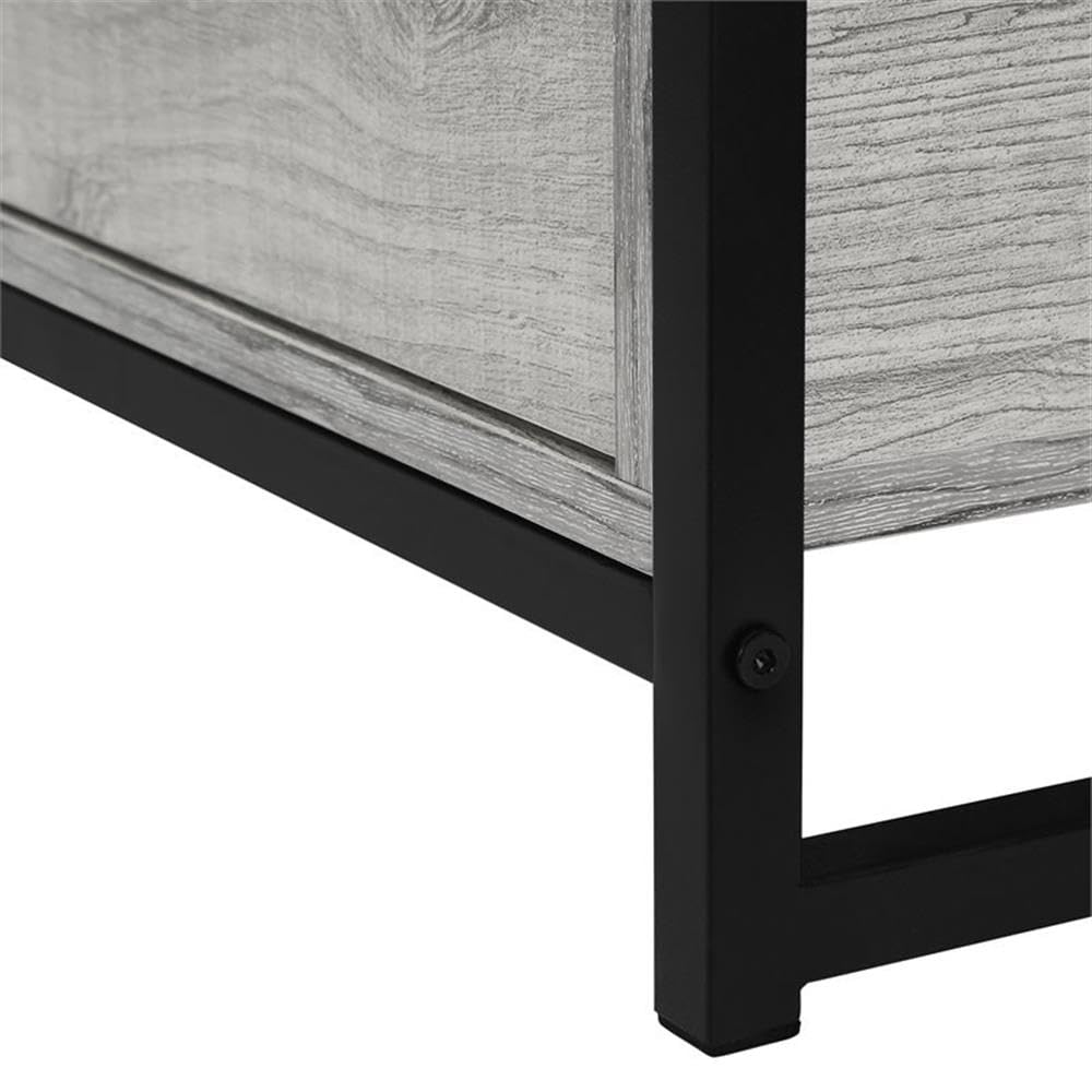 Monarch Specialties 2871 48-Inch TV Stand with Storage Drawers - Modern Grey & Black Media Console for Living Room & Bedroom - 47.25