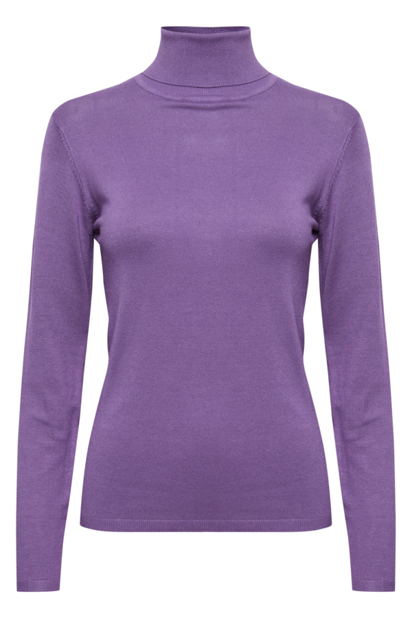 Janet Polo Neck Women's Turtleneck Sweater - Soft Loganberry Color, Comfortable & Stylish for Work, Casual Outfits & Winter Layering