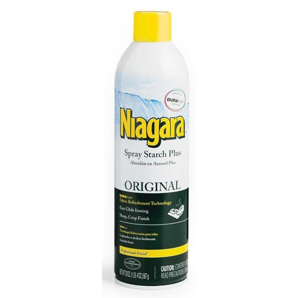 NIAGARA Spray Starch Plus - 20 oz Aerosol Fabric Starch for Clothes | Wrinkle Remover & Clothes Stiffener | Perfect for Ironing, Laundry & Professional Garment Care