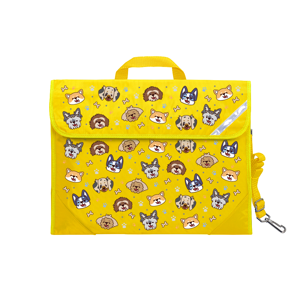 Puppy Pals Safety Library Bag - Durable Book Tote for Kids with Adjustable Straps | Perfect for School, Library & Travel
