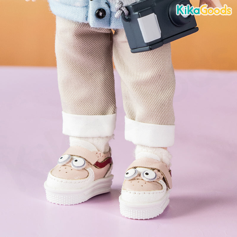 Big Eyes Shoes 1/12 Scale BJD Doll Shoes - Fashionable Miniature Footwear for Ball Jointed Dolls - Perfect for Photoshoots, Collecting & Doll Customization