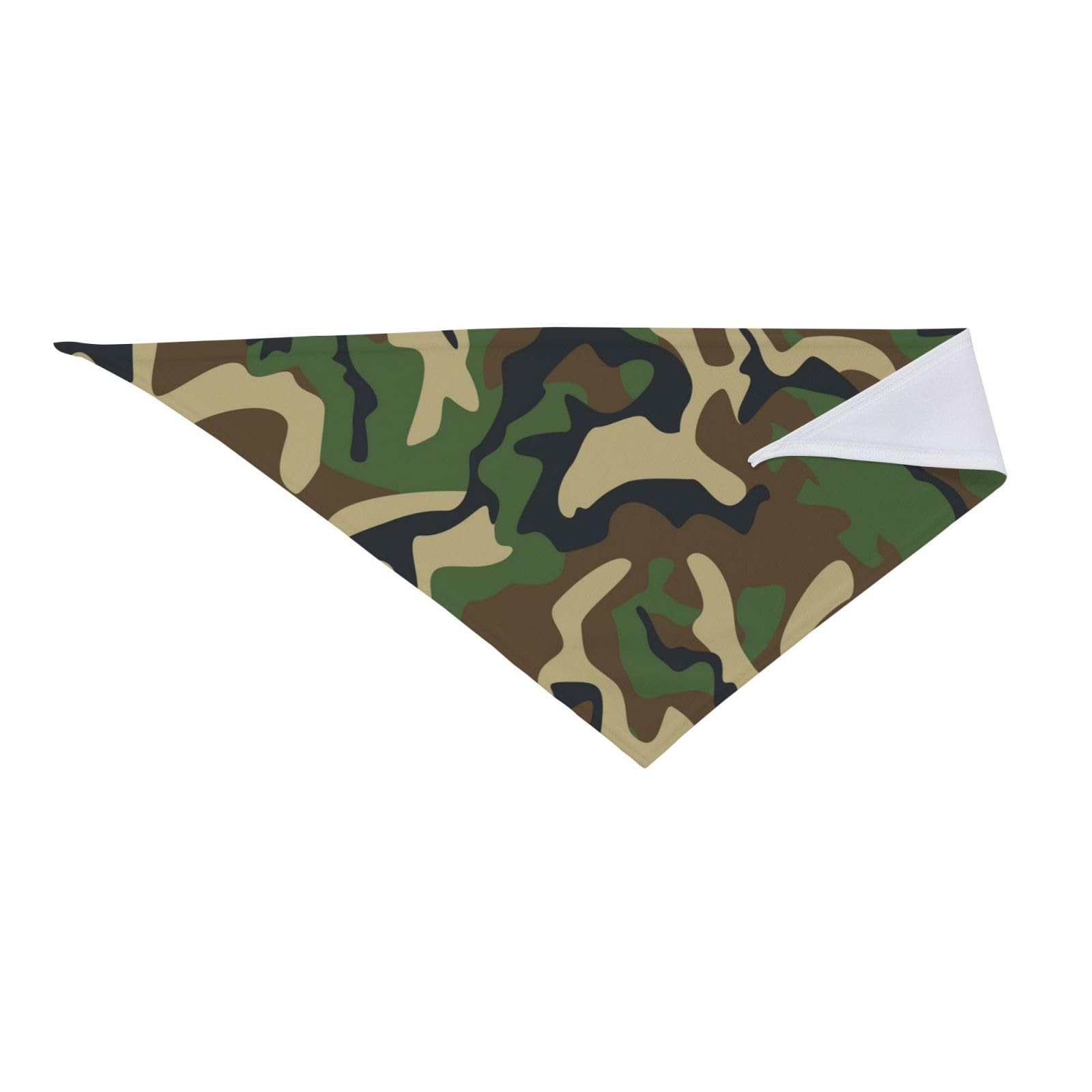 Washable Camouflage Dog Bandana - Adjustable Summer Dog Scarf for Medium & Large Dogs | Army Style Triangle Puppy Bandana Bib Handkerchief | Perfect for Outdoor Adventures, Walks & Pet Photos