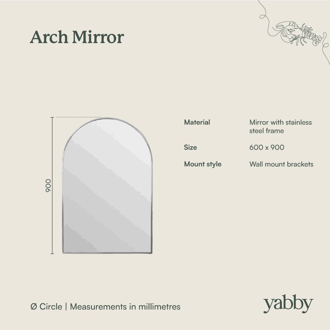 Arch Mirror Matte White - Modern Wall Decor for Living Room, Bedroom & Bathroom | Elegant Home Decor & Stylish Interior Design Accent