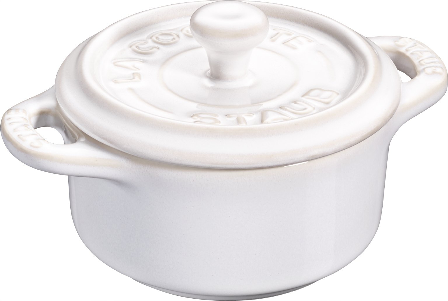 STAUB Mini Cocotte Ceramic Dutch Oven - 12 oz Round Enameled Cast Iron Pot with Lid - Perfect for Baking, Serving, and Storing Individual Desserts, Soups & Side Dishes