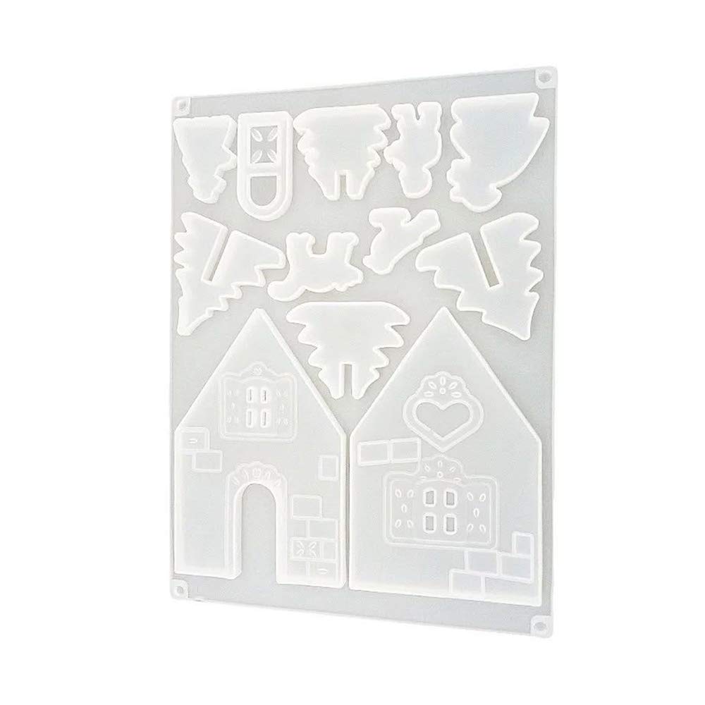 **Hofumix Christmas Silicone Molds for Baking - 2 Sets of Cake & Chocolate Molds - Xmas House Decorations for Holiday Parties, DIY Desserts, and Festive Treats**