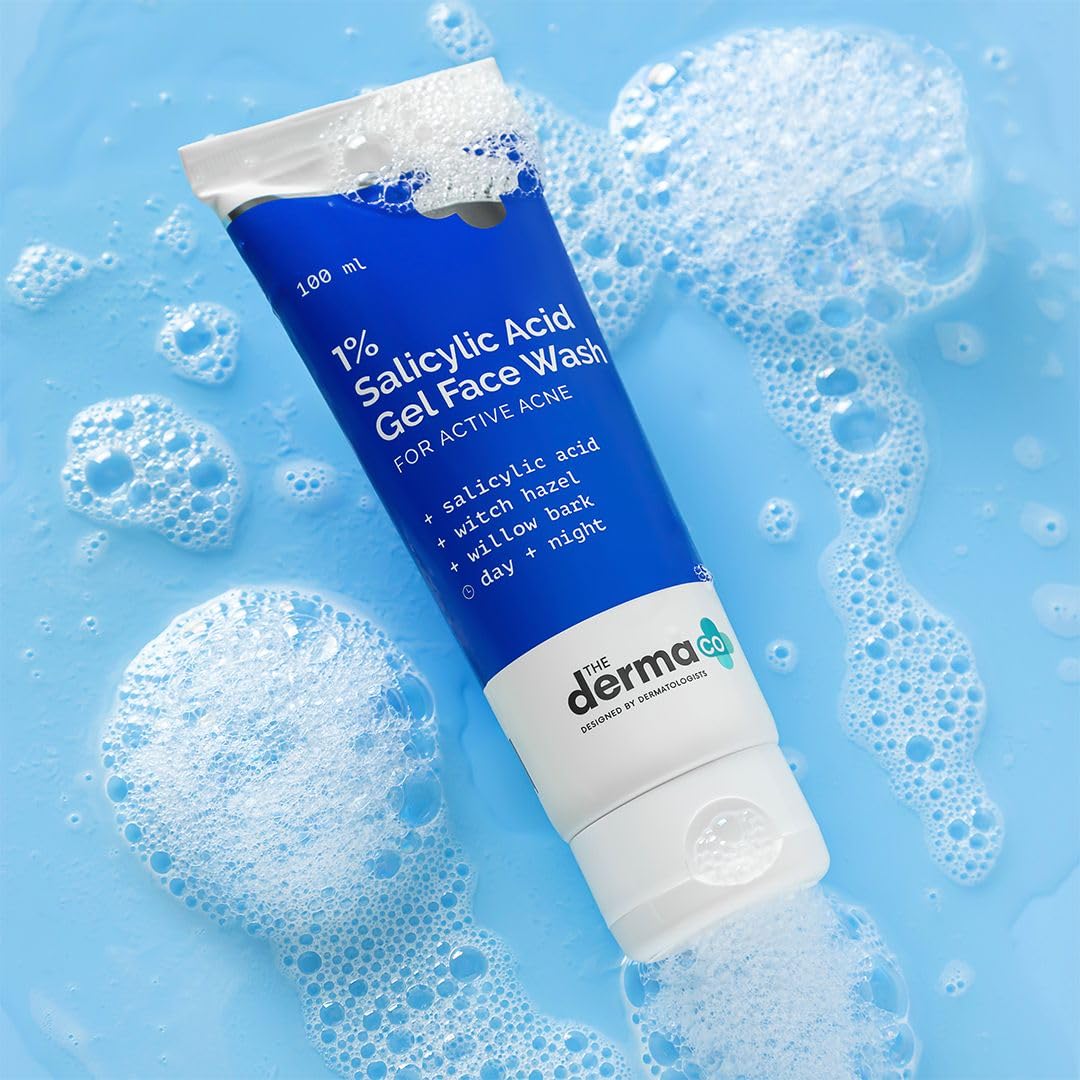 The Derma Co Anti Acne Skincare Kit - 1% Salicylic Acid Face Wash, 2% Salicylic Acid Serum & 1% Hyaluronic Sunscreen SPF 50 PA++++ | Broad Spectrum Protection for All Skin Types | Unisex 3-Piece Set | Perfect for Daily Acne Treatment & Sun Protection Routine