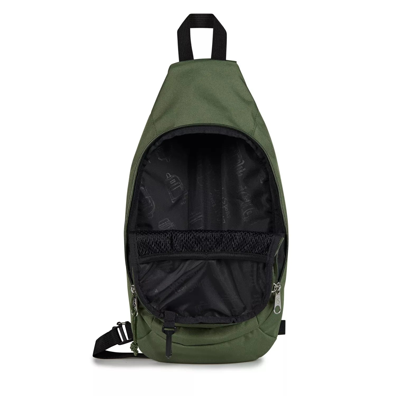 JanSport Move Sling Backpack - Lightweight Cargo Green Crossbody Bag for Travel, Hiking & Daily Use