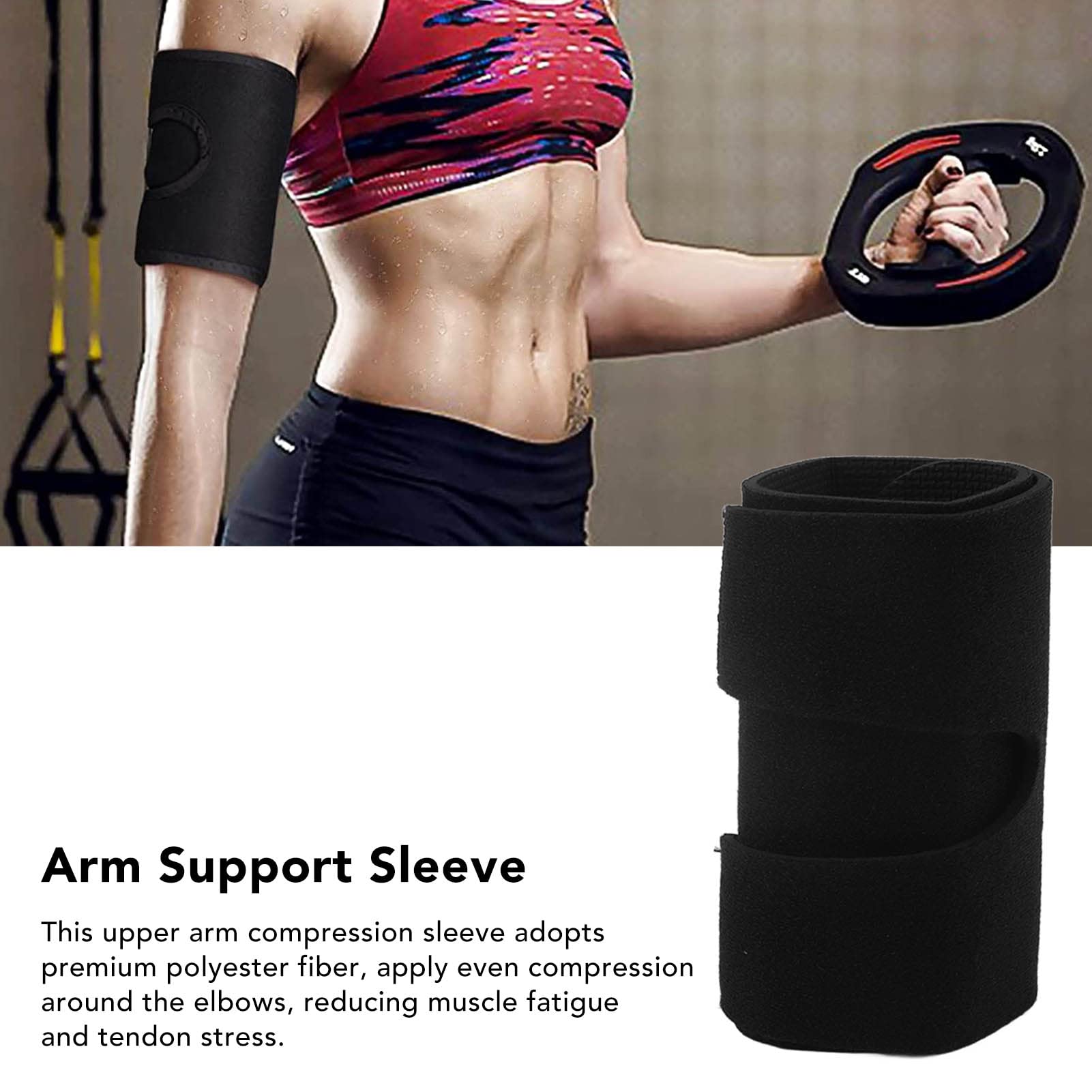 **Compression Arm Sleeve for Upper Arm Pain Relief – Adjustable Support for Exercise, Work & Fatigue Recovery – Ideal for Gym, Sports & Daily Activities**