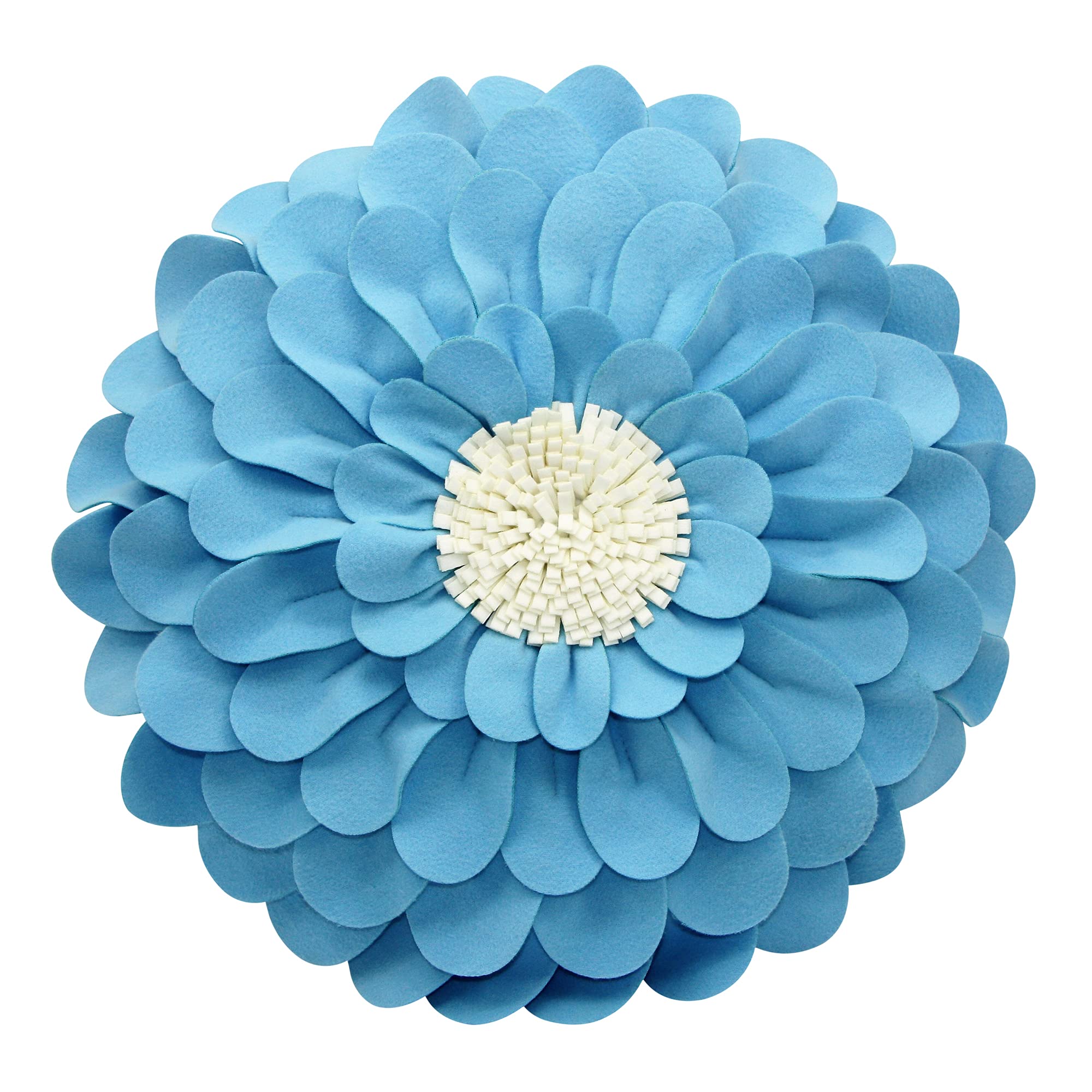 3D Happy Daisy Flower Throw Pillow - Soft & Cozy Round Decorative Pillow for Couch, Bed, Sofa - Unique Flower Shape Design Patented Home Décor - Perfect for Living Room, Bedroom, Nursery & Gift Giving