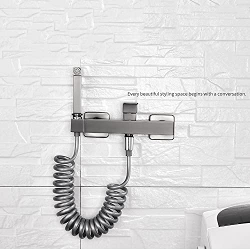 Premium Brass Handheld Toilet Sprayer Set - Adjustable Bathroom Bidet Shower Head with Self-Cleaning Nozzle | Perfect for Hygiene, Baby Care & Pet Cleaning