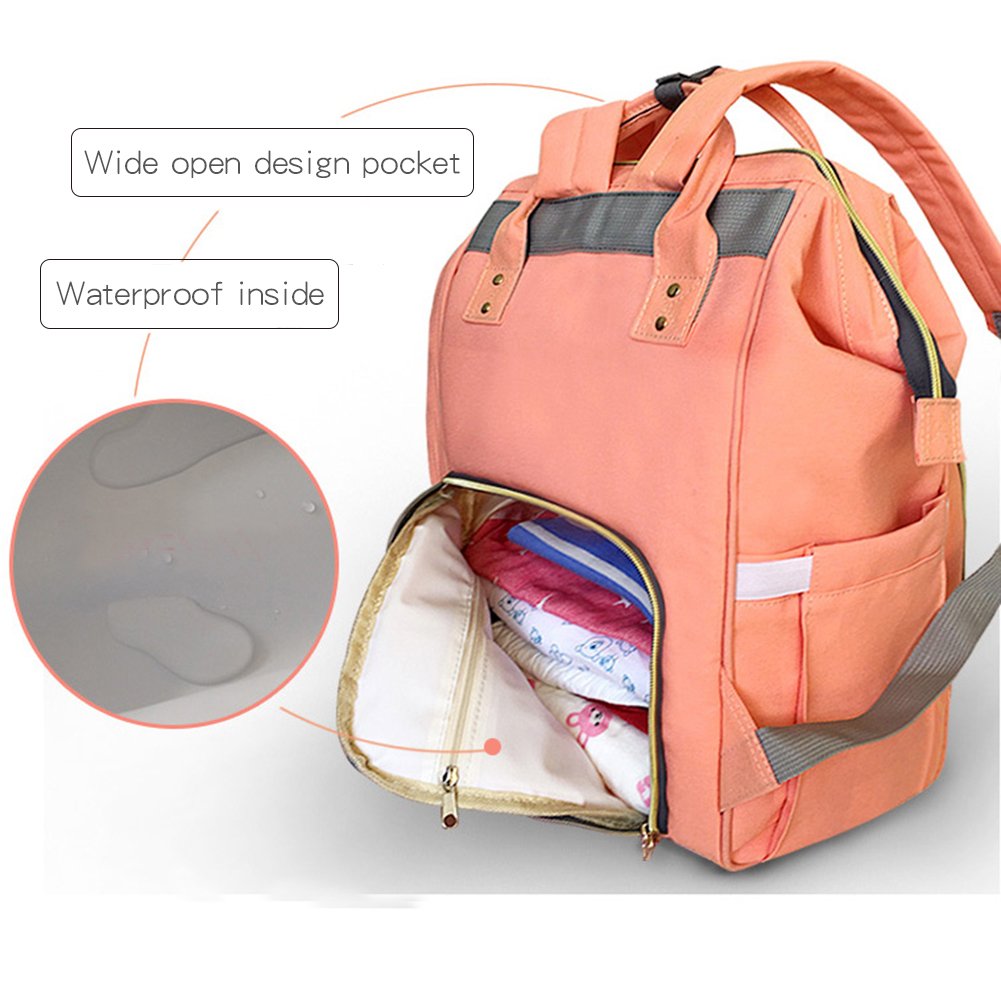 Ticent Waterproof Diaper Bag Backpack - Large Capacity Multi-Function Baby Travel Bag for Moms, Stylish & Durable Nappy Tote with Multiple Pockets (Dark Blue) - Perfect for Daycare, Travel & On-the-Go Parenting