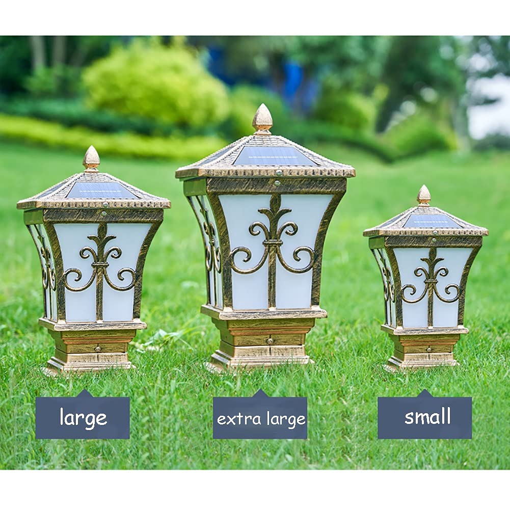 Solar Post Cap Lights Outdoor Waterproof - LED Solar Pillar Lights for Deck, Garden, Fence & Wood Columns - Weatherproof Solar Column Headlight for Patio, Yard & Landscape Lighting