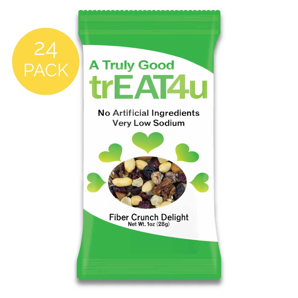 Fiber Crunch Delight Healthy Snack Bars - 1oz (24 Count Pack) | Low Calorie High Fiber Treat for Weight Loss, Office Snacks & On-the-Go Energy Boost