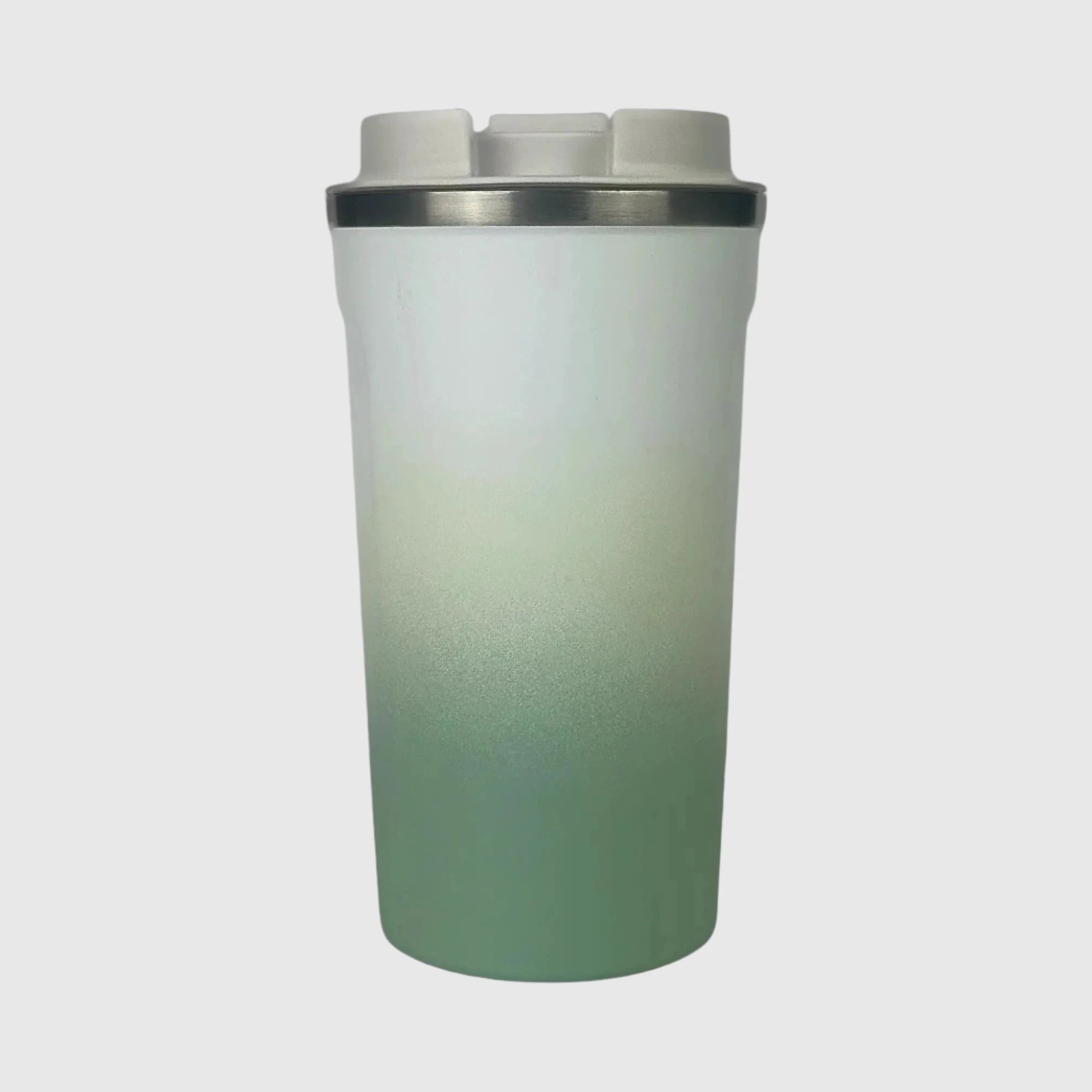 Pastel Green Insulated Travel Coffee Cup - 500ml Stainless Steel Vacuum Flask - Perfect for Commuting, Camping & Office Use