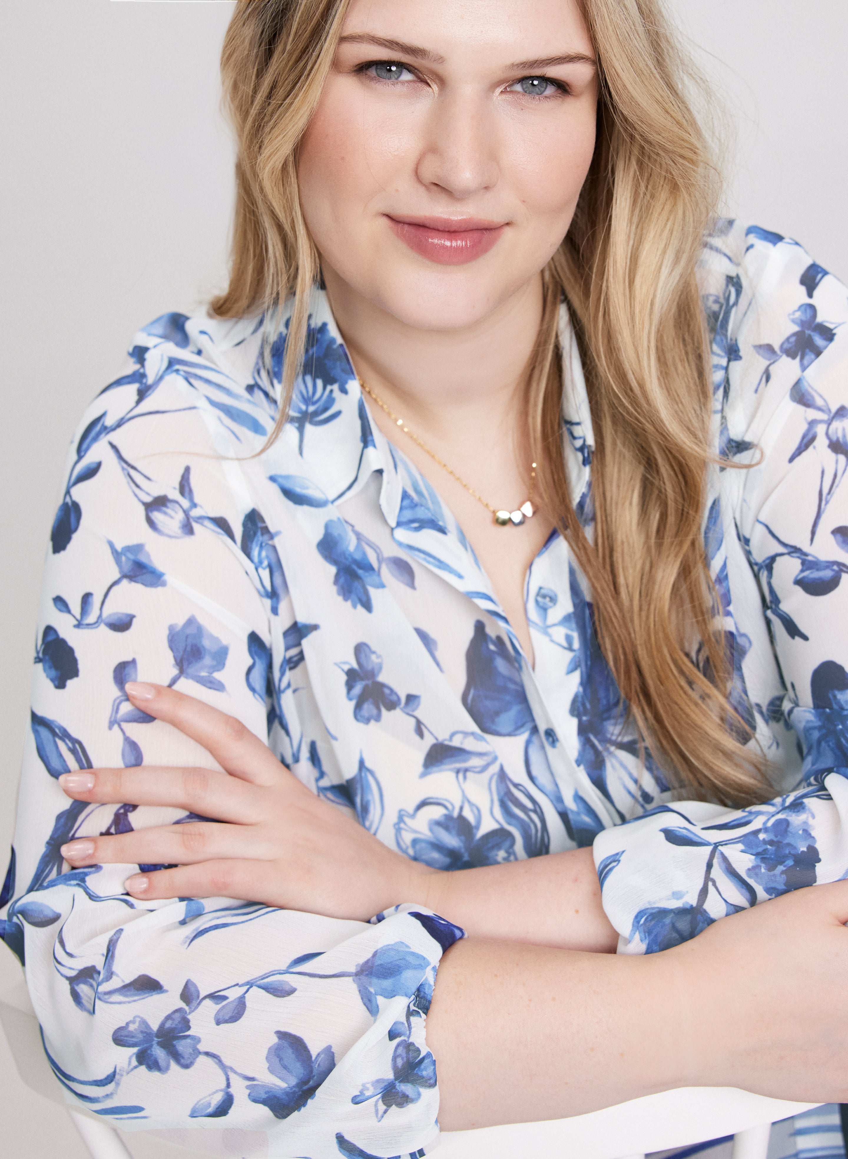 Floral Print Chiffon Blouse for Women - Elegant Button Down Shirt for Office, Party & Casual Wear