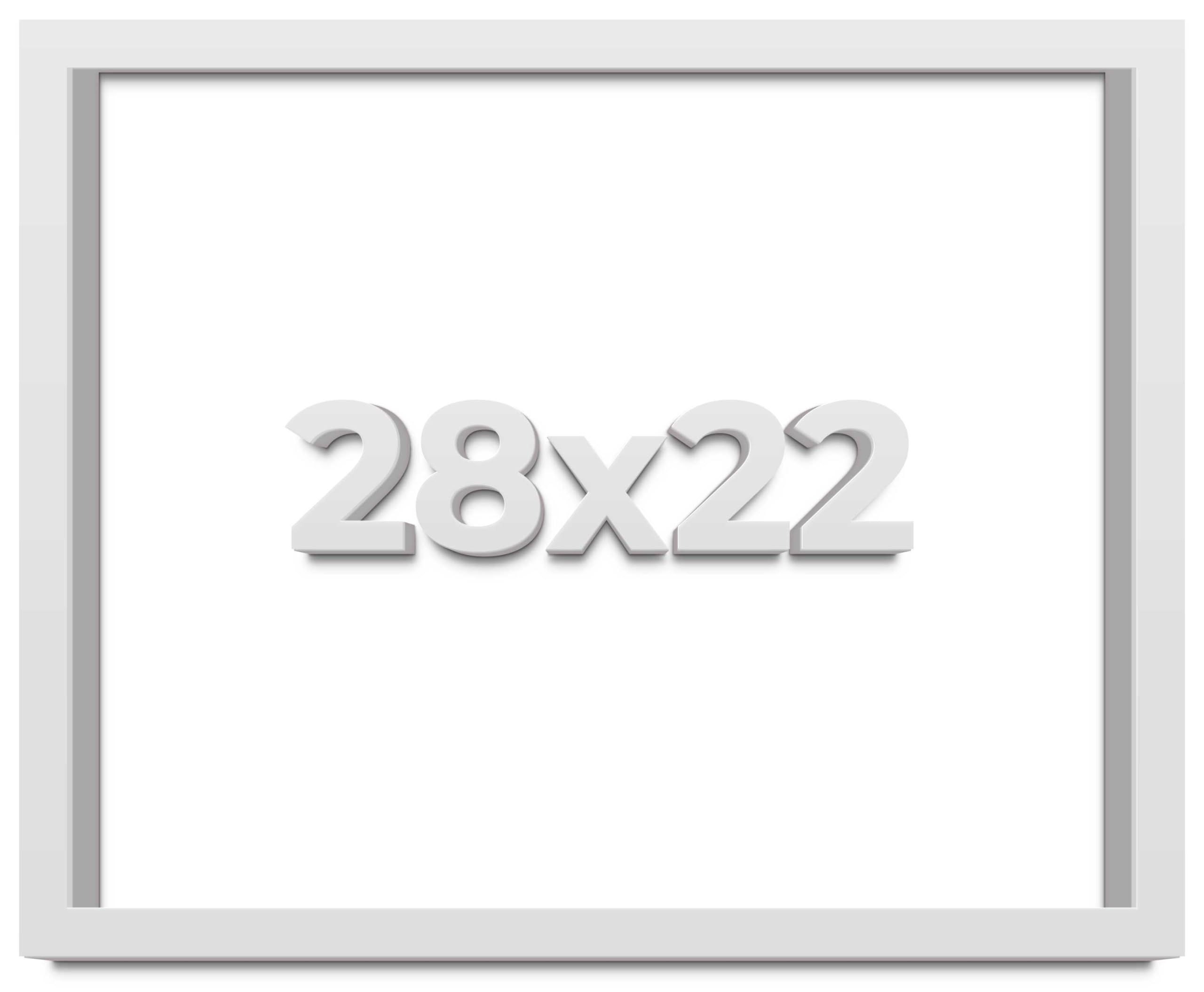 28x22 Inch White Shadow Box Display Frame - 2 Inch Rabbet Depth, 1.25 Inch Moulding Width with Shatter-Resistant Acrylic, Foam Board Backing & Hanging Hardware - Perfect for Memorabilia, Artwork and 3D Keepsake Display