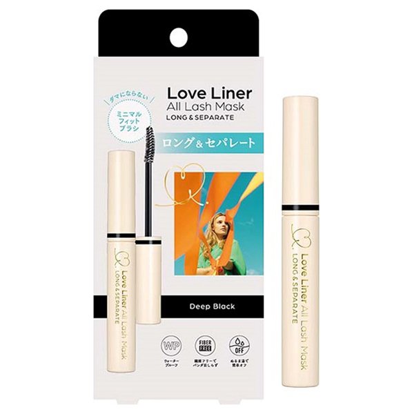 Love Liner All Lash Mask Long & Separating Deep Black Mascara - Volumizing Waterproof Mascara for Dramatic Lashes | Perfect for Day to Night Makeup & Special Occasions