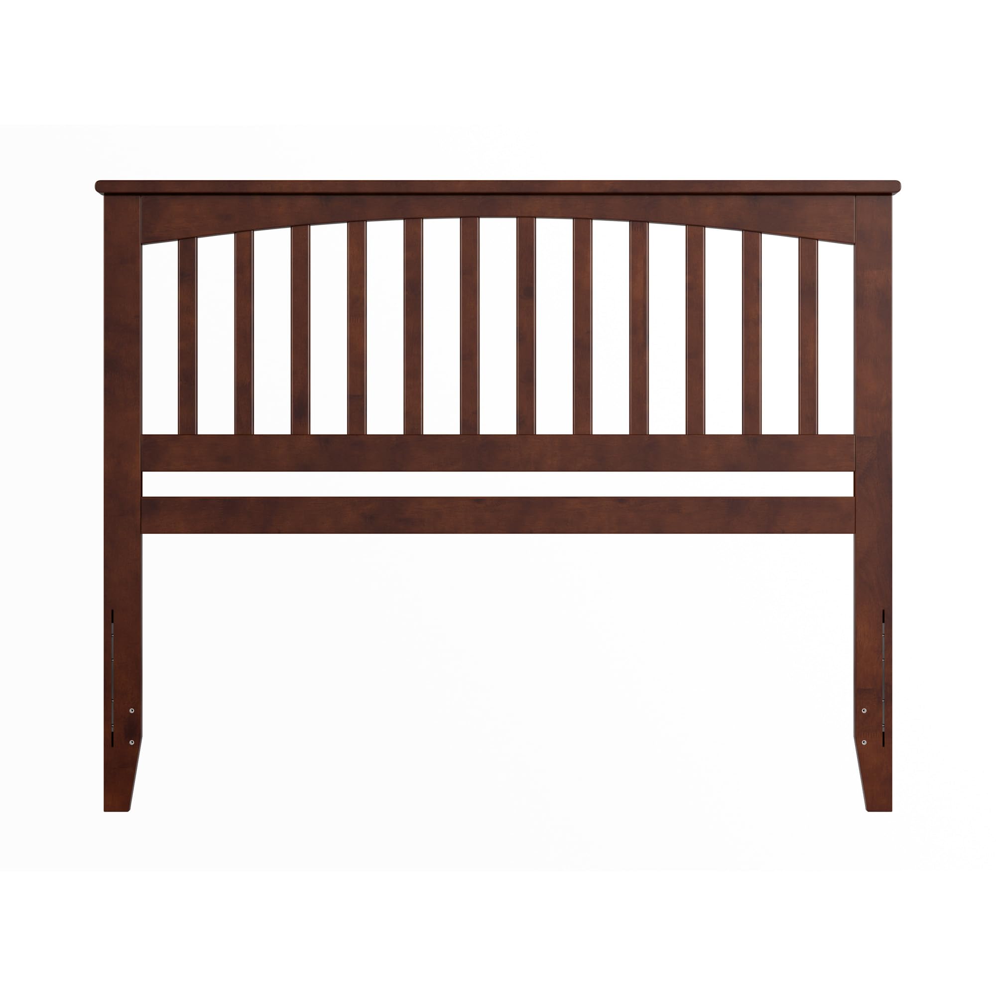 AFI Mission Queen Solid Wood Headboard with USB Charging Ports - Walnut Finish for Bedroom Decor - Perfect for Modern and Farmhouse Style Homes