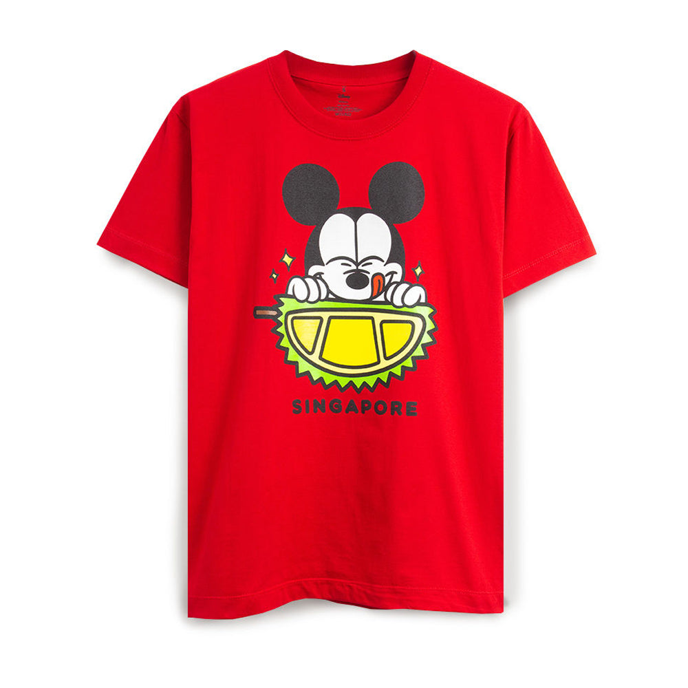 Kids Mickey Mouse Love SG Durian Graphic T-Shirt - Cute Cartoon Tee for Boys & Girls - Perfect for School, Playdates & Family Outings