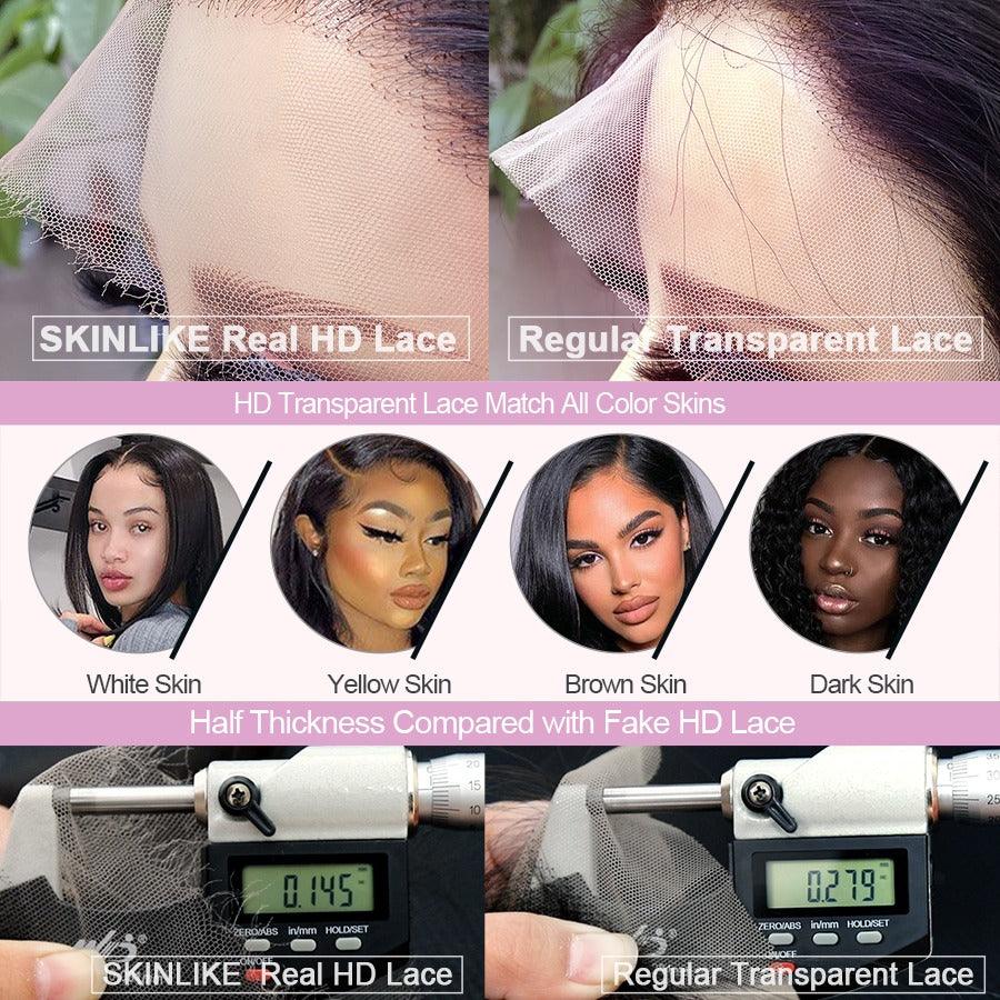 13x6 HD Lace Front Wig - Tight Curly Natural Black Human Hair Wig with Skinlike Hairline | Perfect for Daily Wear, Cosplay & Special Occasions