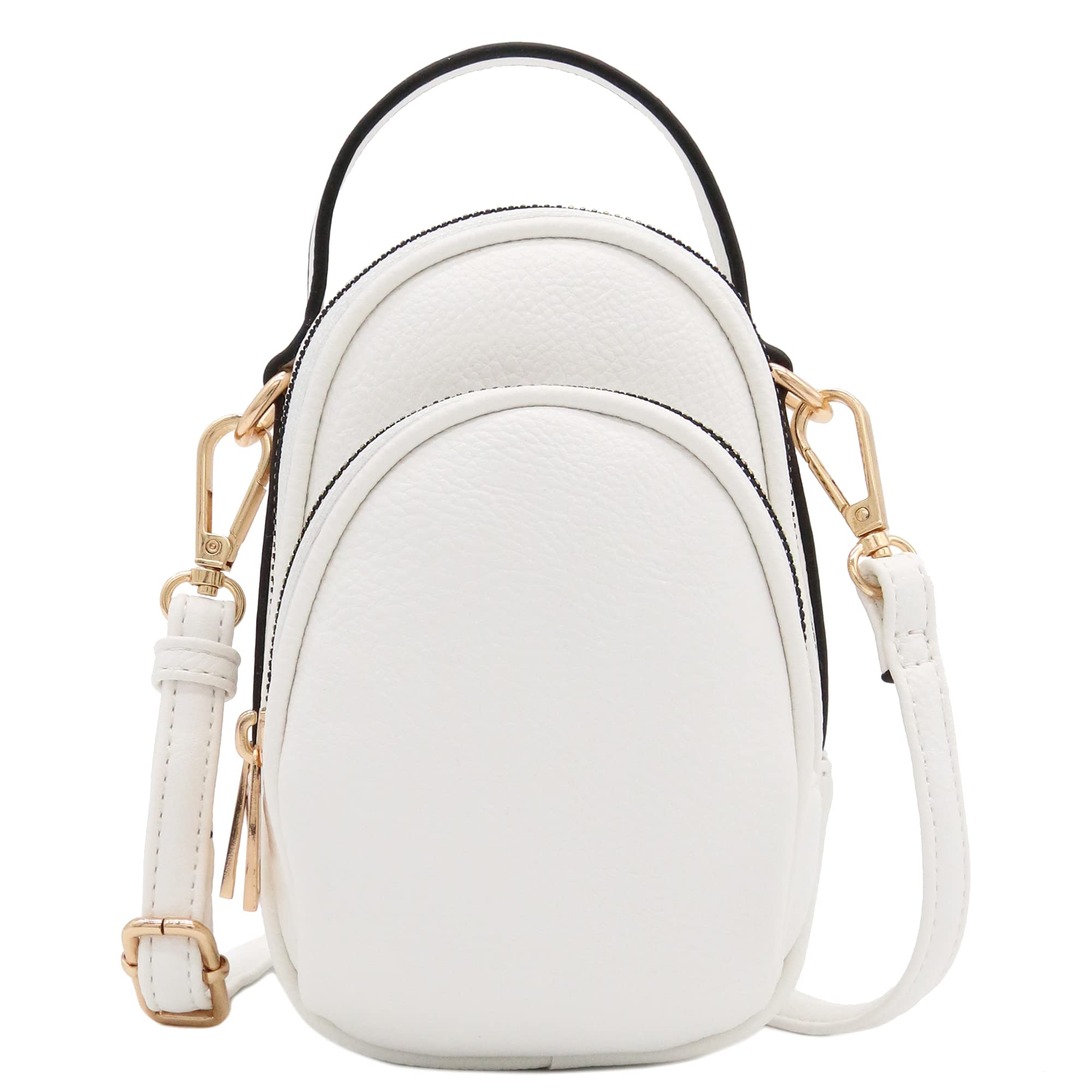 Stylish Two Compartment Mini Oval PU Leather Crossbody Bag for Women - Perfect for Daily Use, Travel & Shopping