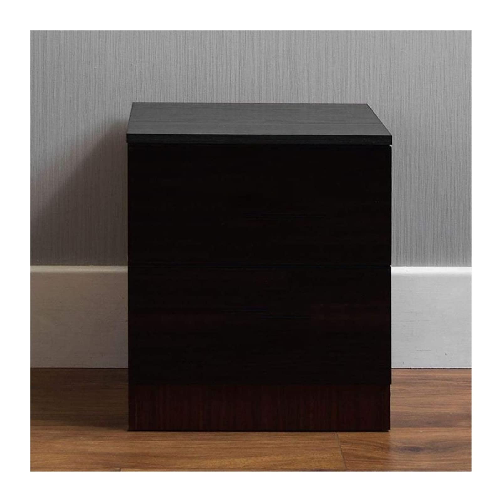 Modern Nightstand with 2 Drawers - Bedside Table Organizer, Bedroom Furniture, Black Wooden Side Table for Bedroom, Living Room & Office - Perfect for Storage & Decor